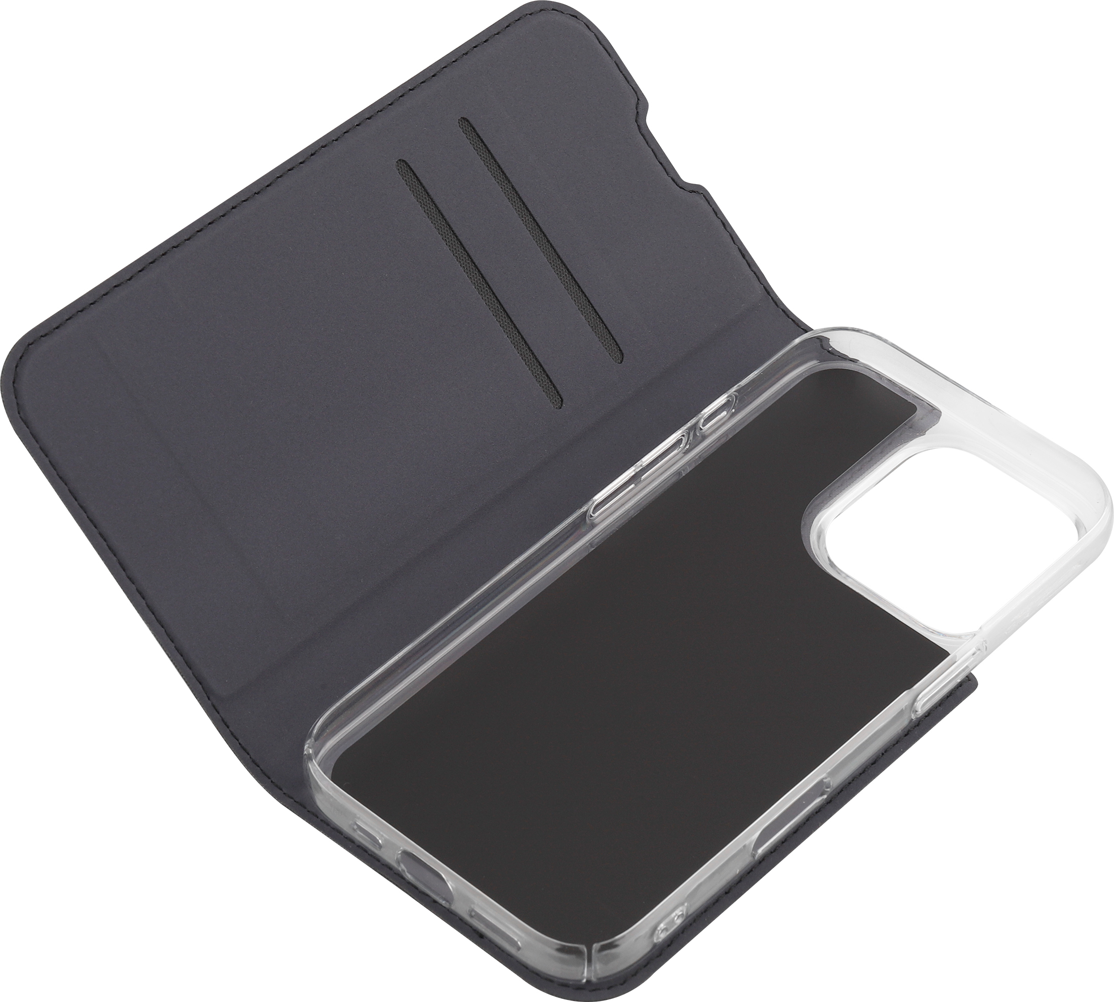 FoneKit BookCase -suojakotelo, iPhone 16 Pro Max, musta