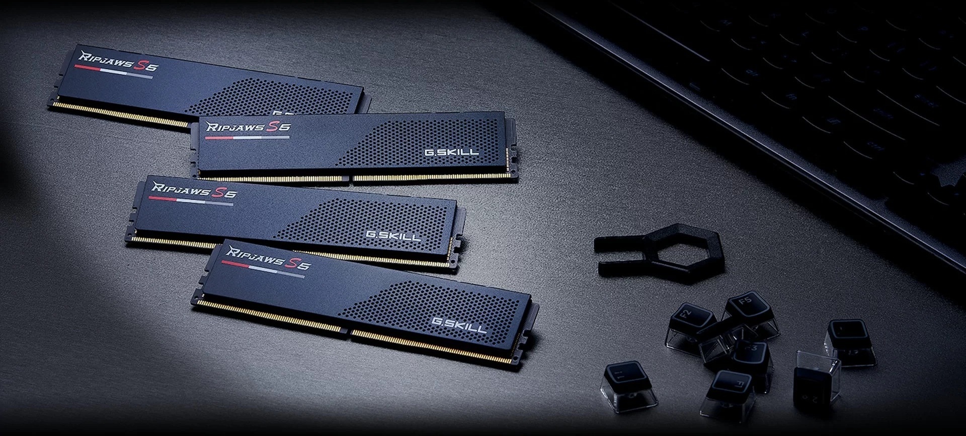 G.Skill Ripjaws S5 DDR5 6400 MHz CL32 Intel XMP 32 Gt -muistimodulipaketti, musta