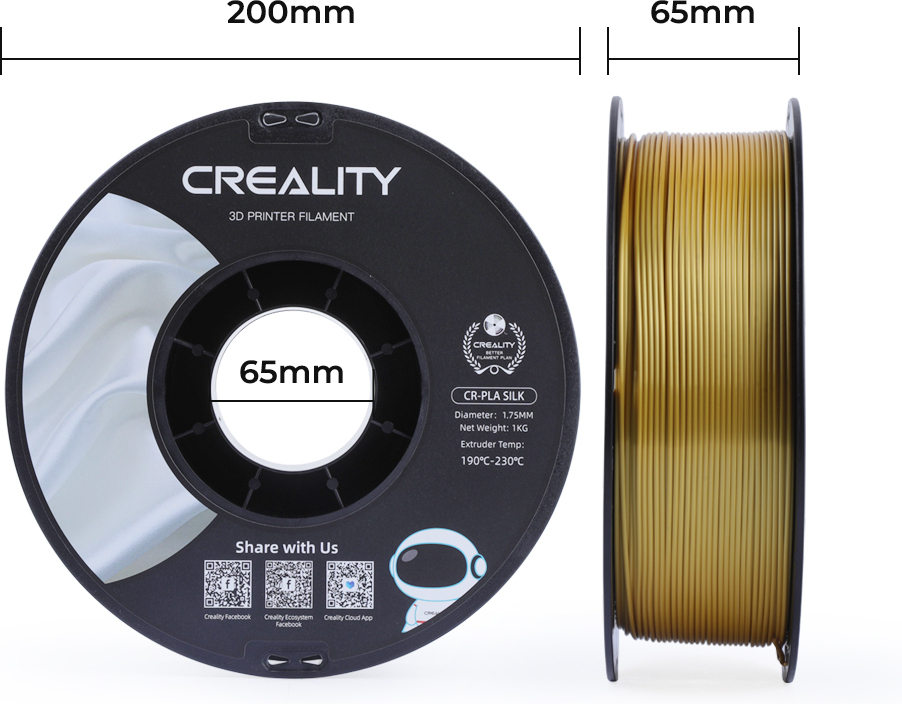 Creality CR-PLA Silk -filamentti 3D-tulostimeen, 1,75 mm, sininen