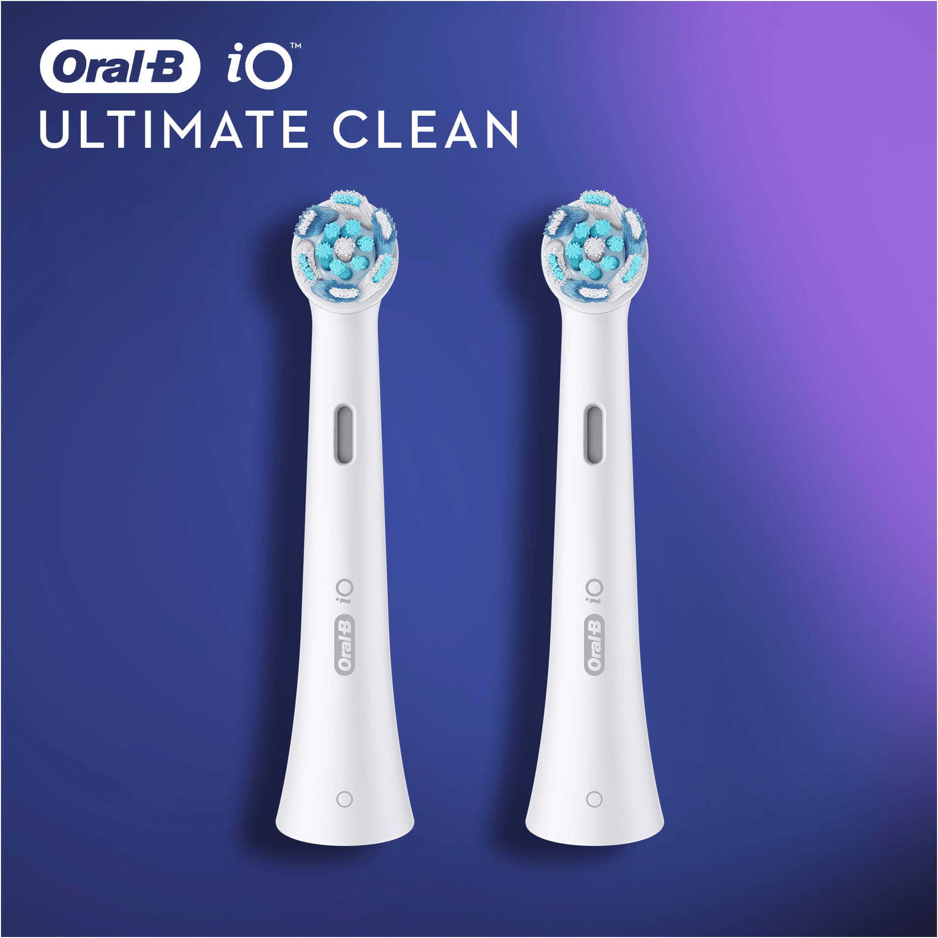 OralB iO Ultimate Clean vaihtoharjat, valkoinen, 2 kpl
