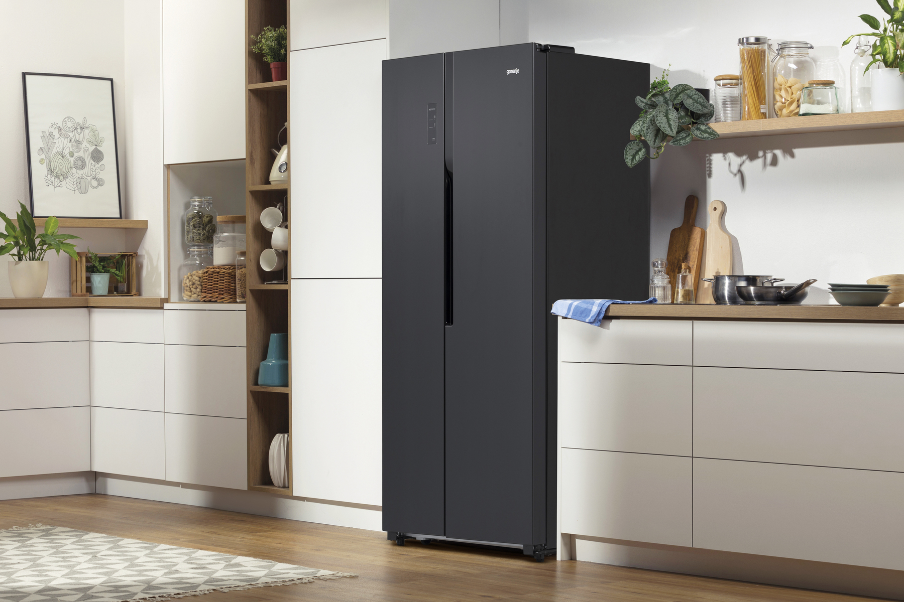 Gorenje NRS918EMB -Side By Side, musta – Verkkokauppa.com