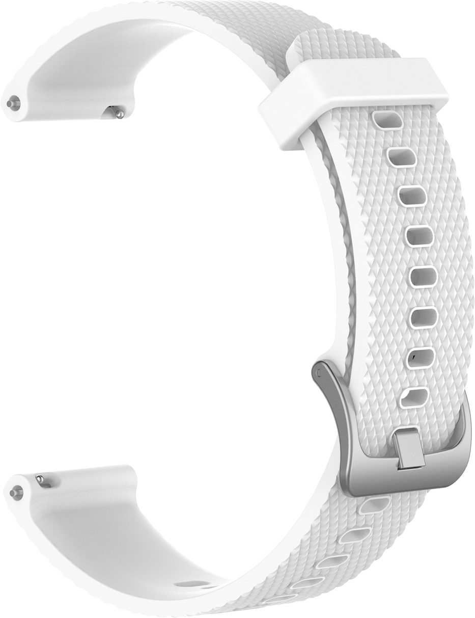 Wave silikoniranneke 20mm, äly- ja urheilukelloille, valkoinen