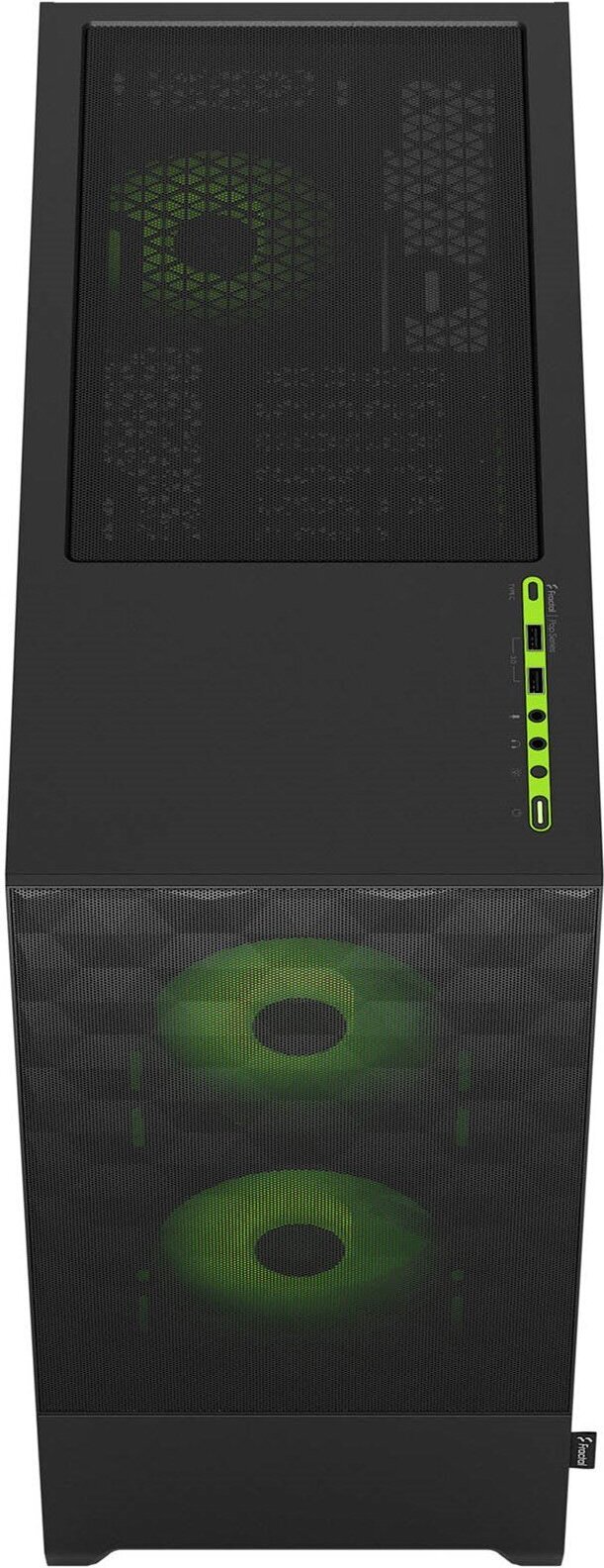 Fractal Design Pop Air RGB Green Core TG ATX-kotelo ikkunalla, musta/vihreä
