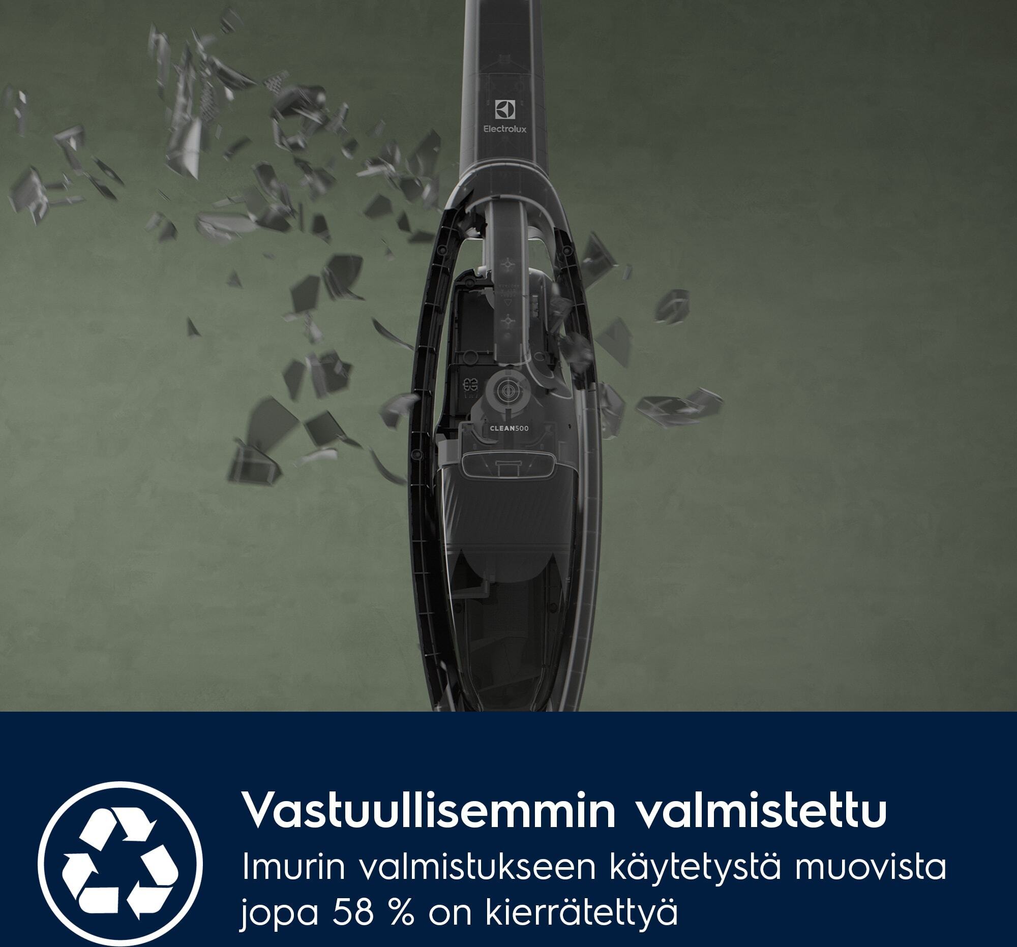 Electrolux Clean 500 ES52CB18UG -varsi-imuri, harmaa