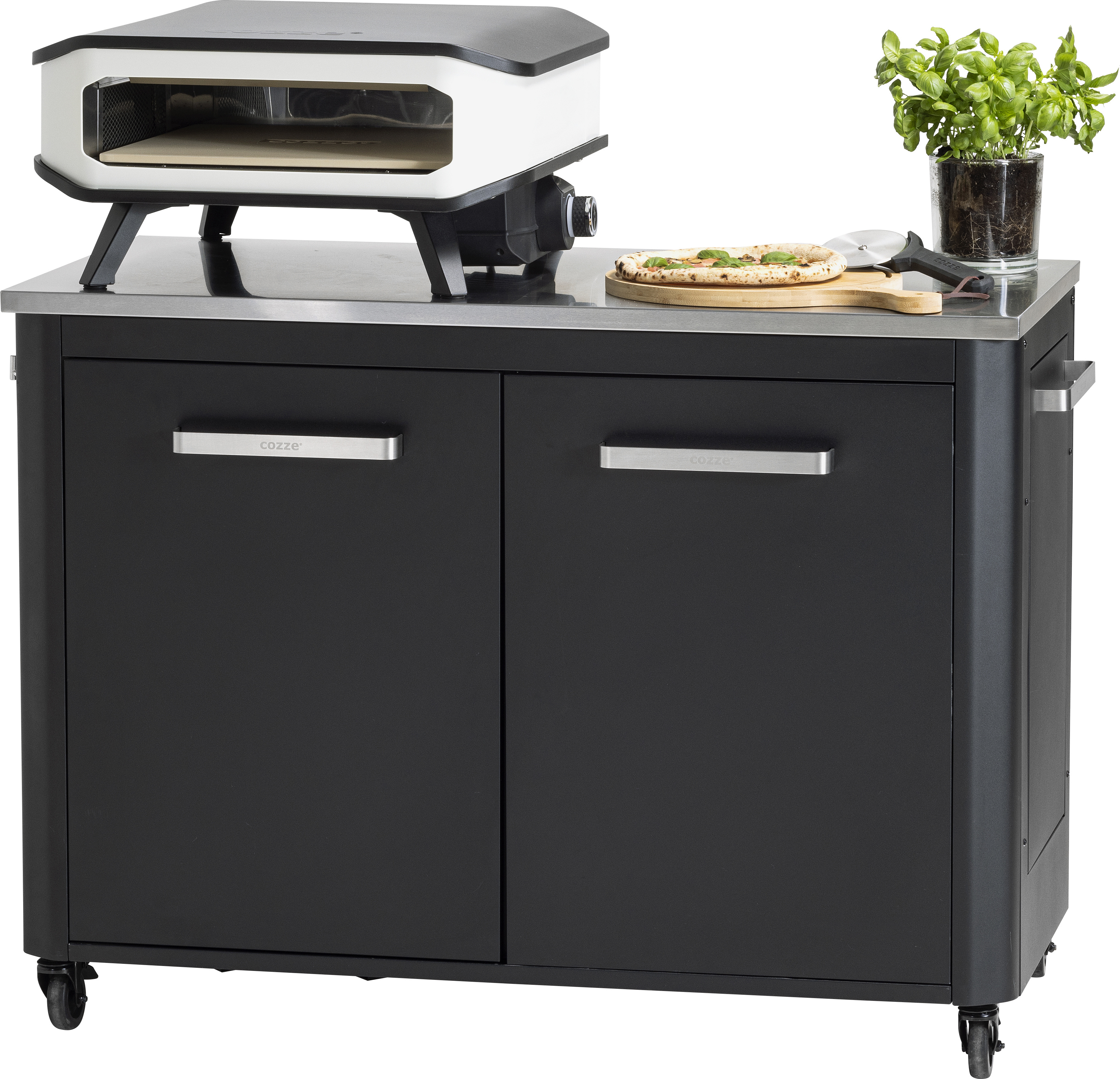 Cozze Outdoor Kitchen -ulkokeittiö / pöytä, kahdella ovella