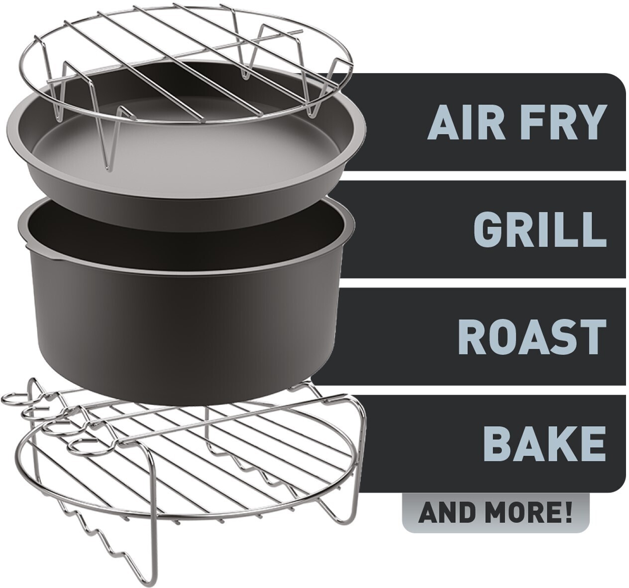 OBH Nordica/Tefal Easy Fry -lisävarustesetti OBH Nordica XXL airfryer -malleihin