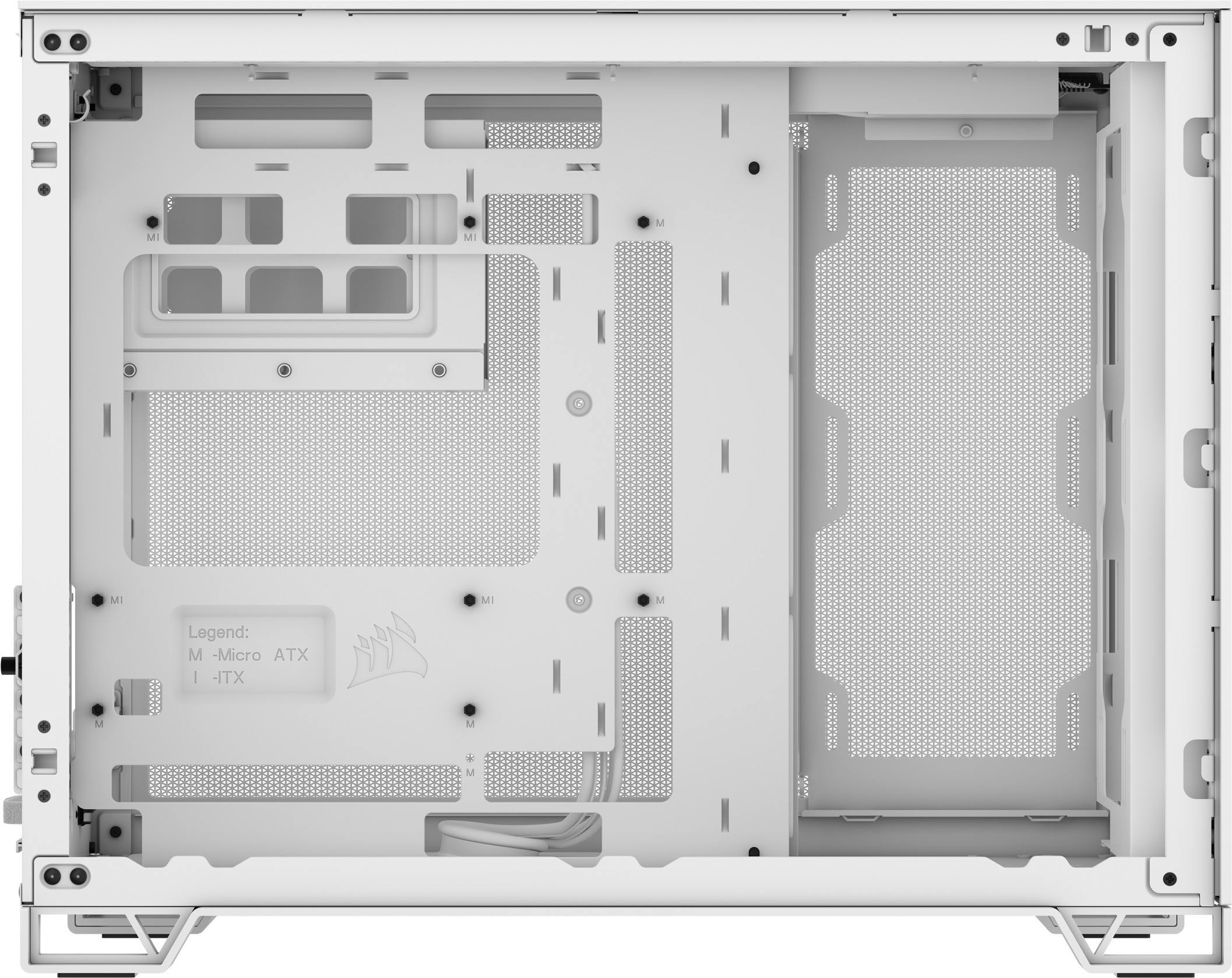 Corsair 2500D Airflow Micro-ATX-kotelo ikkunalla, valkoinen