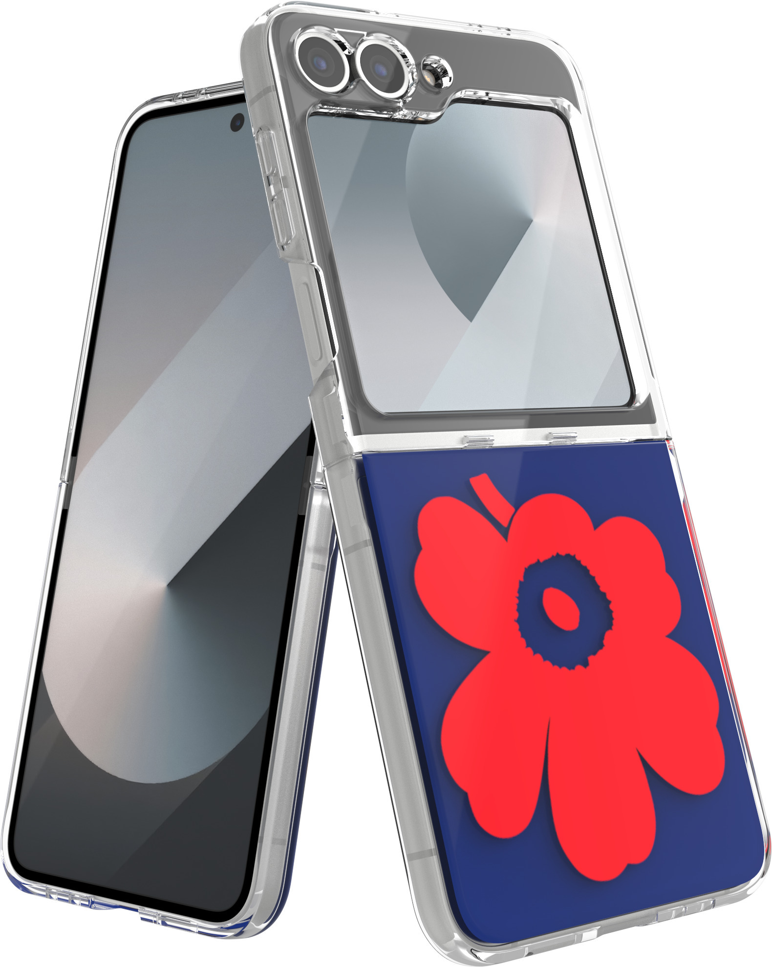 Samsung x Marimekko Dual Layer Case -suojakuori, Samsung Galaxy Z Flip6, sininen/punainen