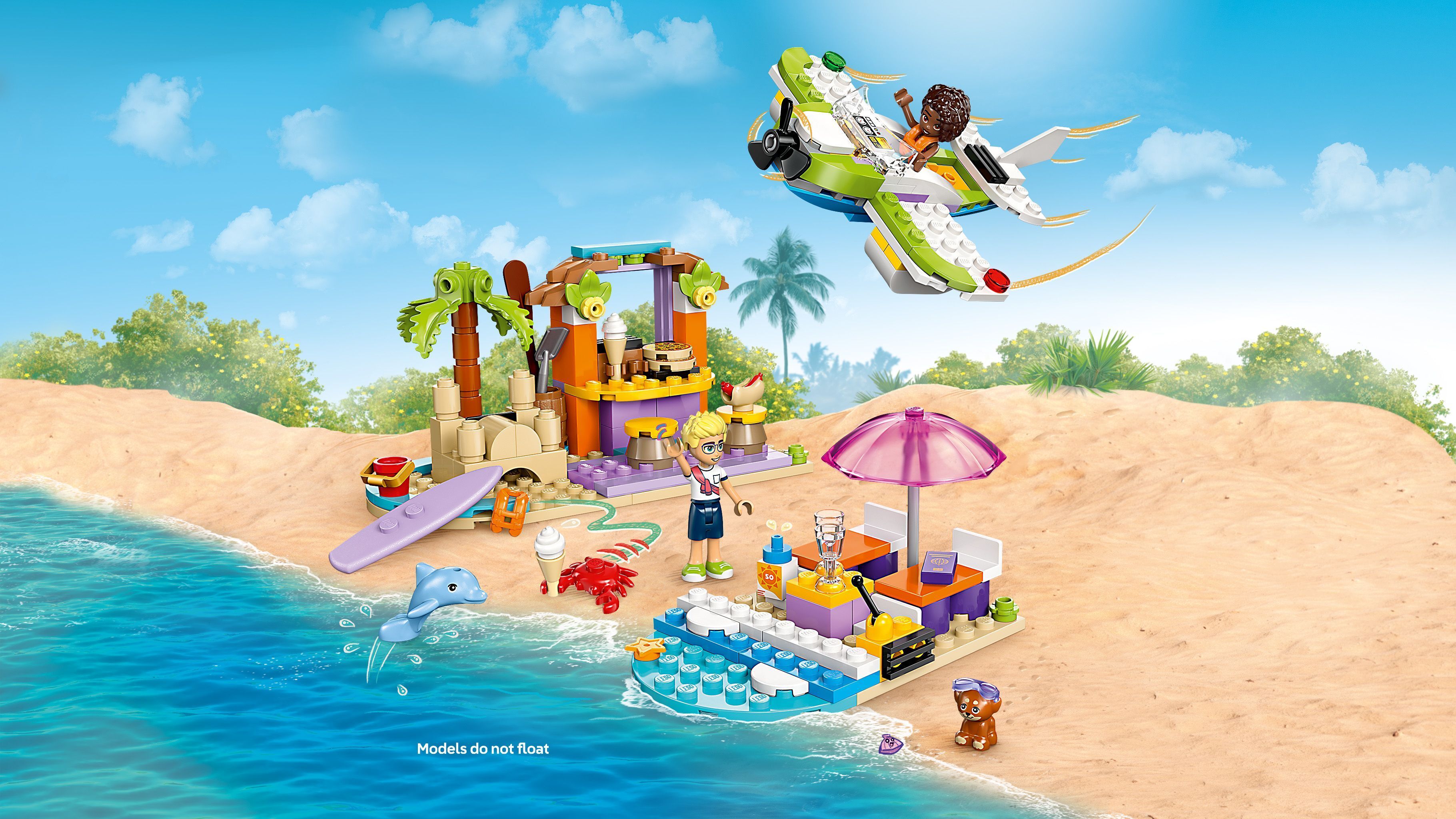 LEGO Friends 42672 – Loma‑ ja rantarakennelmat matkalaukussa