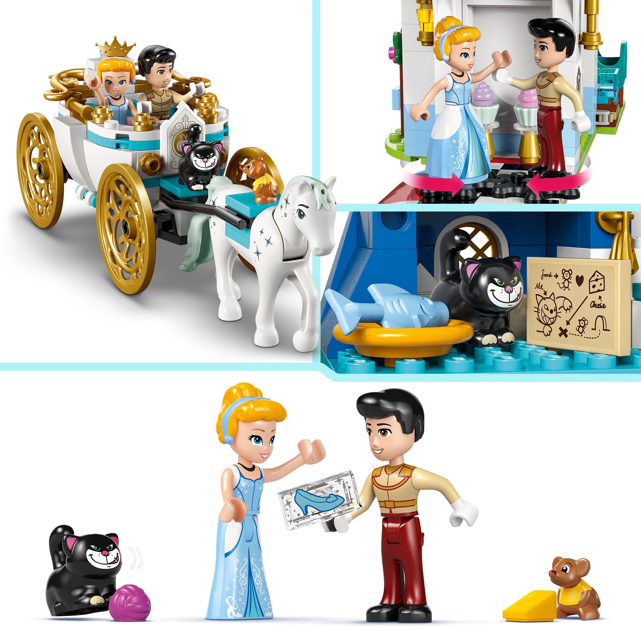 LEGO Disney Princess 43275 – Tuhkimon linna ja hevosvaunut