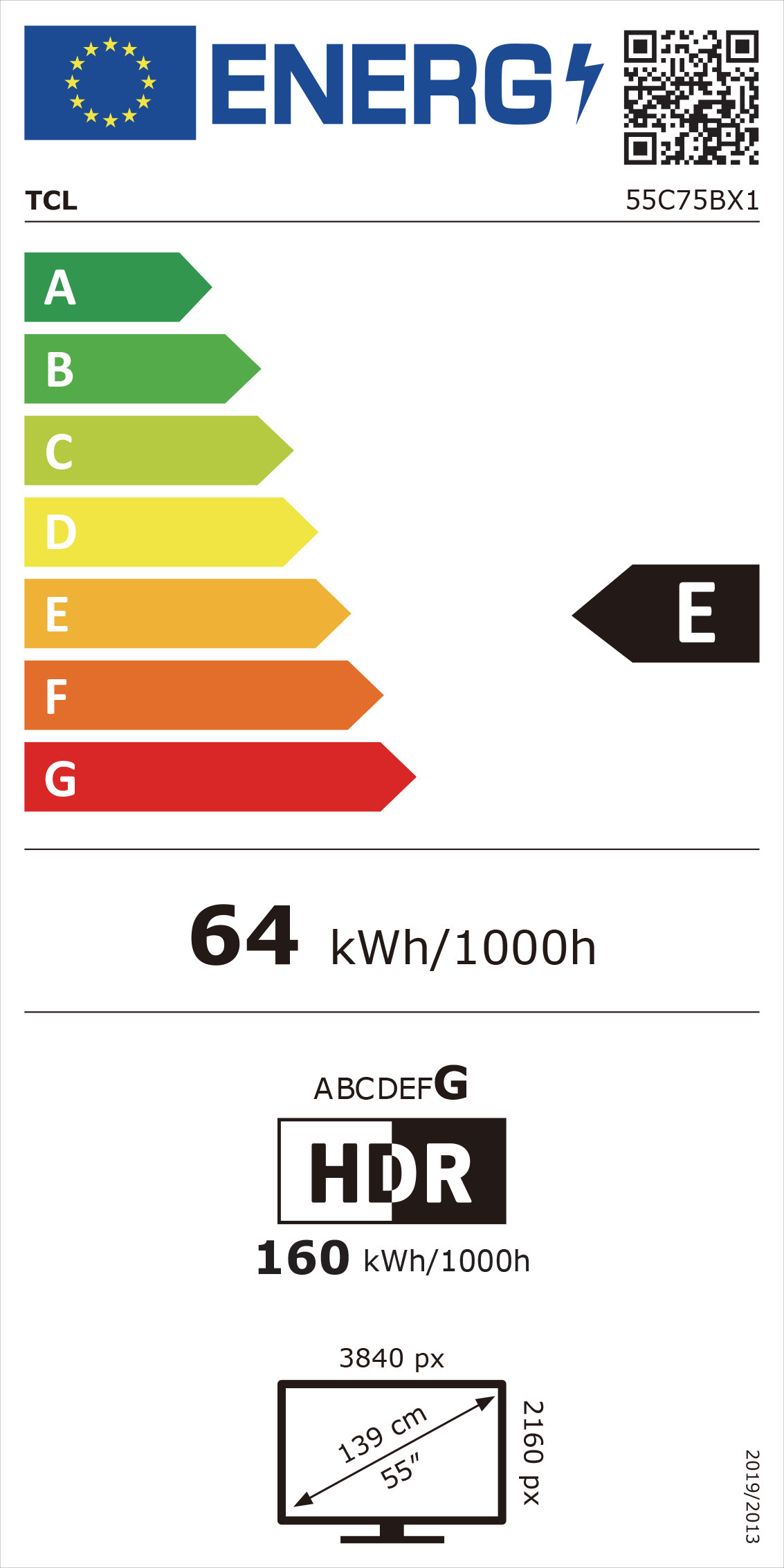 TCL 55" C75B – 4K QLED Google TV