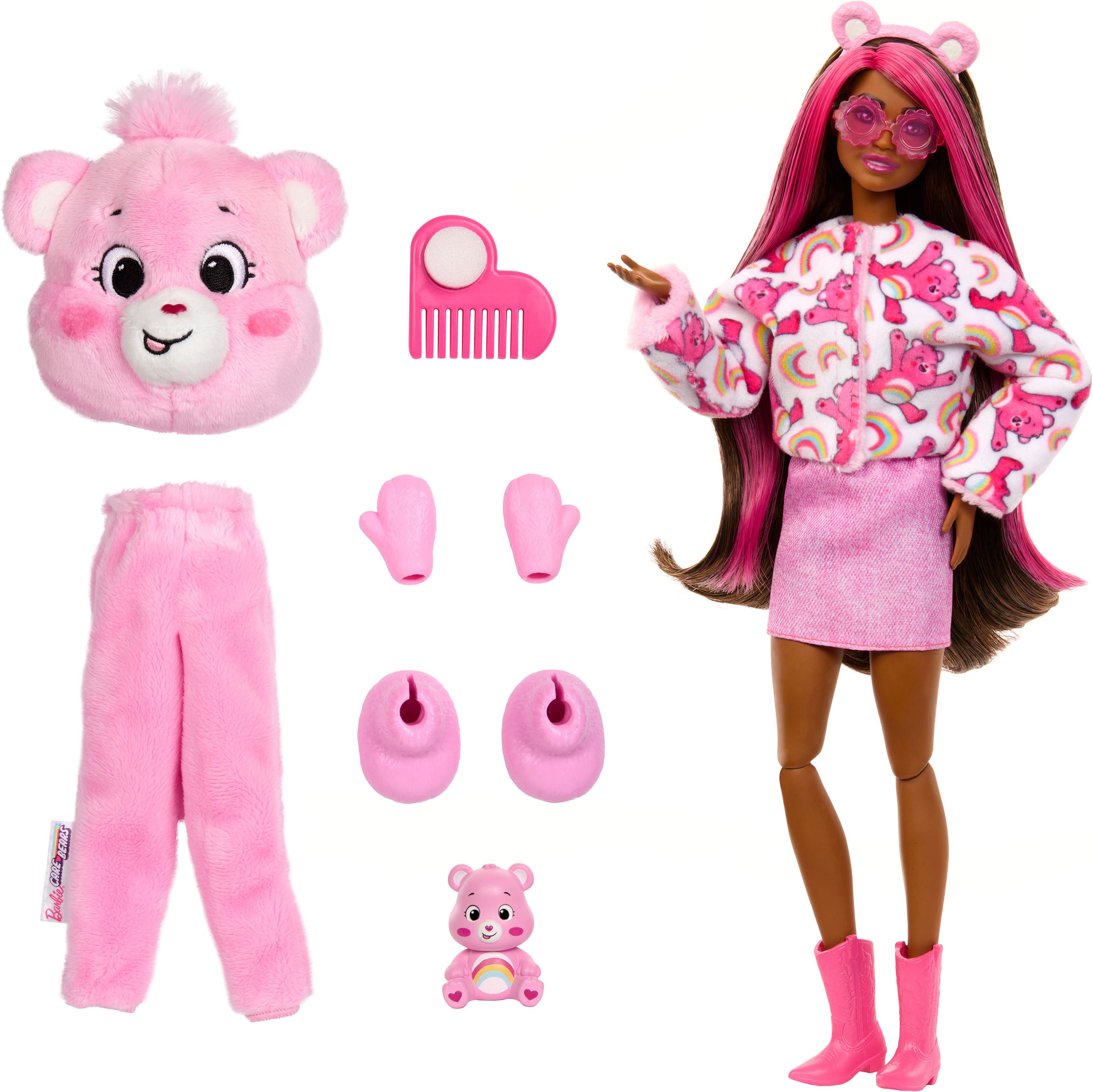 Barbie Cutie Reveal Care Bears muotinukke, sininen