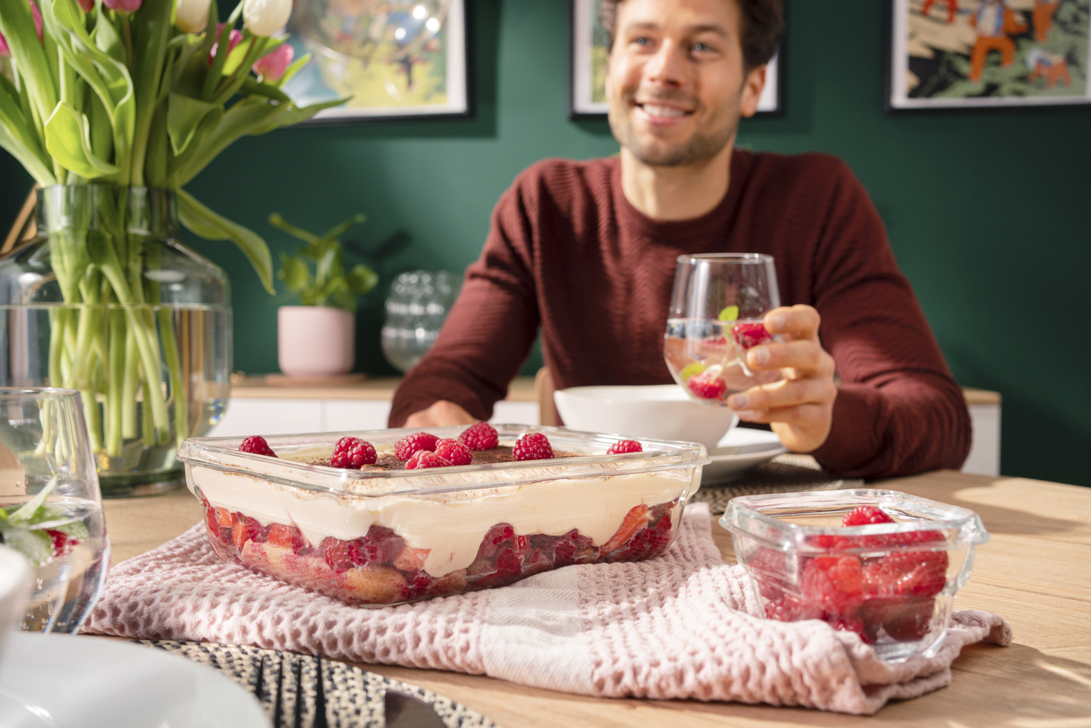 Tefal MasterSeal Glass -säilytysrasia, lasinen, 2 L