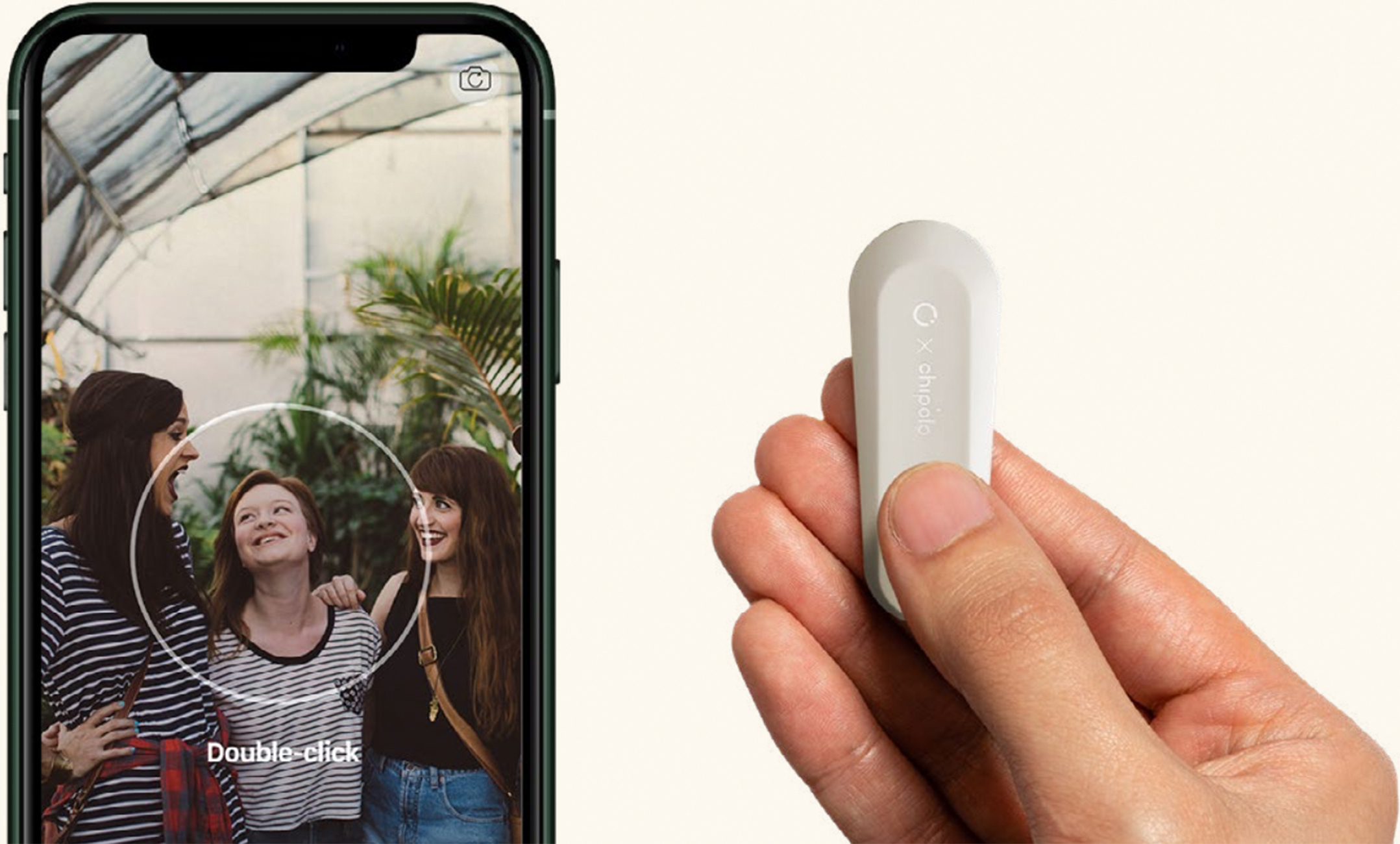Orbitkey x Chipolo Tracker v2 -paikannuslaite, kivenharmaa
