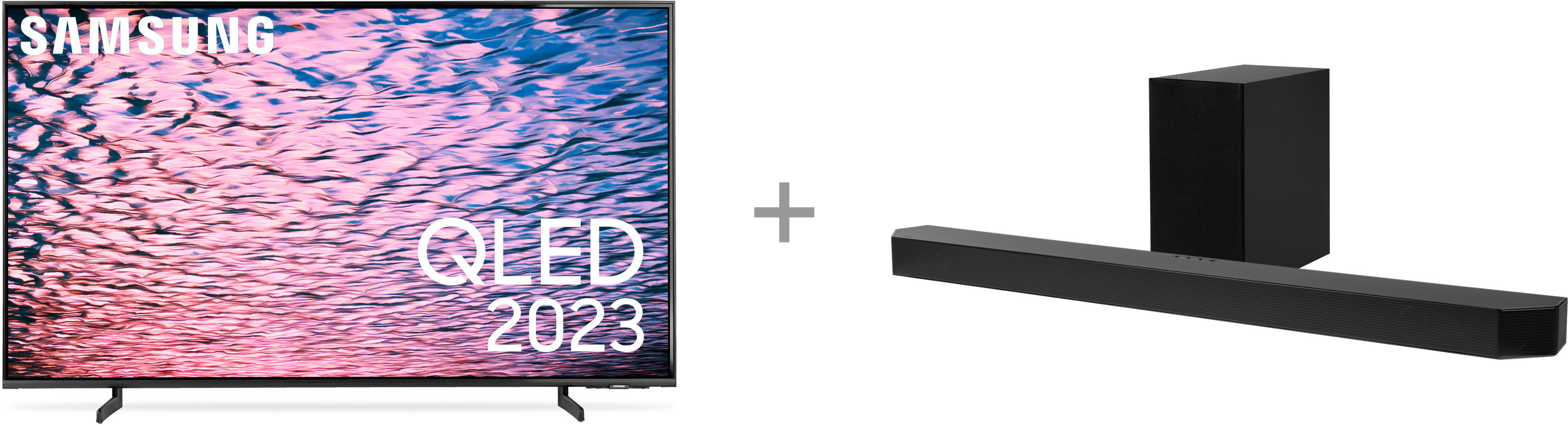 Samsung Q60C 65" 4K QLED televisio + HWQ700B 3.1.2 Dolby Atmos