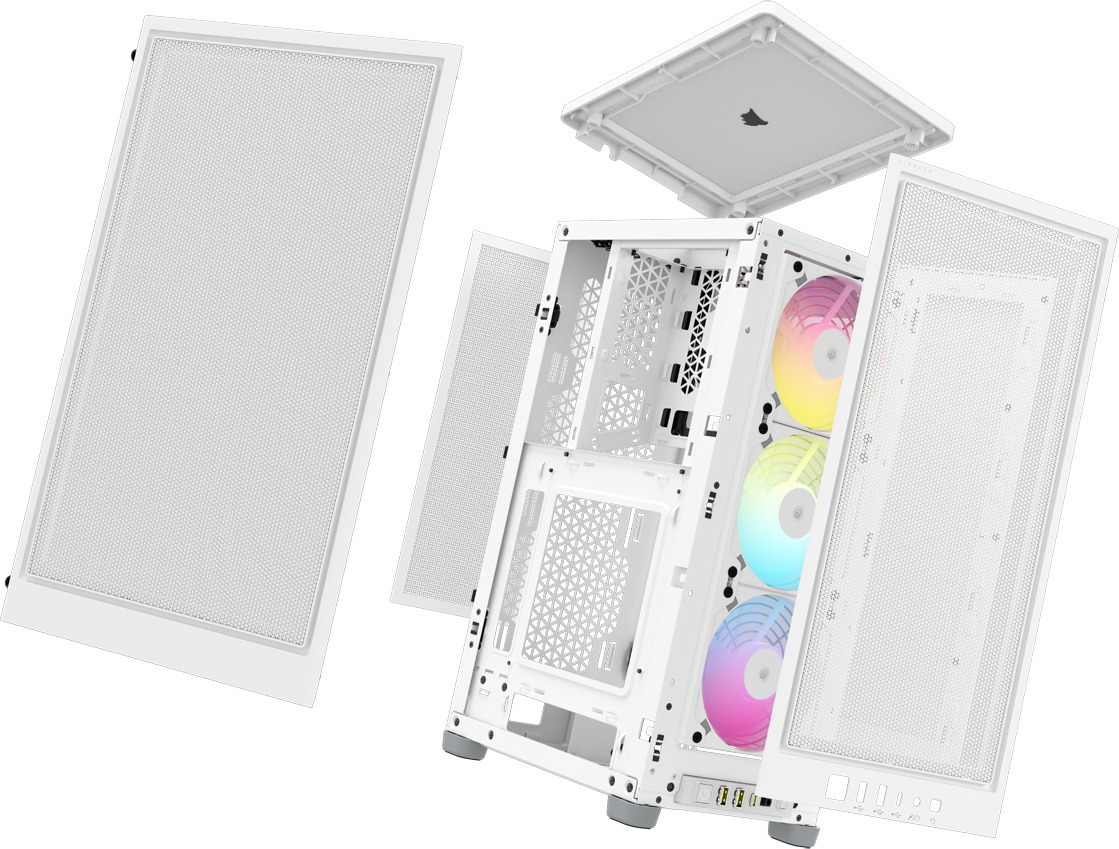 Corsair iCUE 2000D RGB AIRFLOW Mini-ITX-kotelo, valkoinen