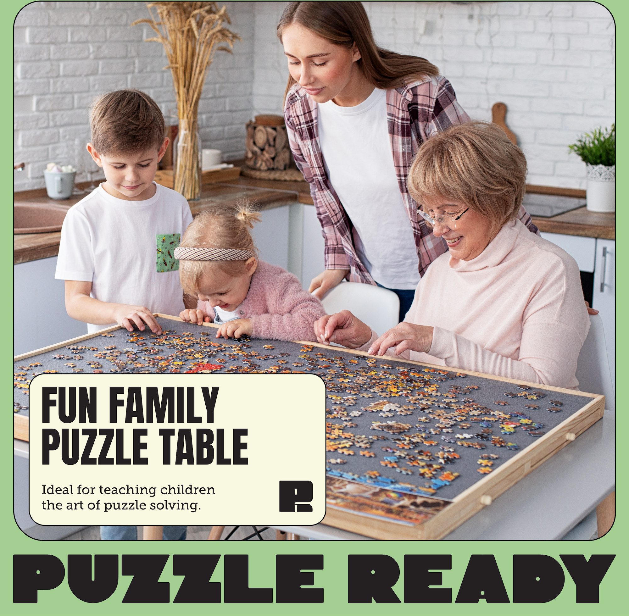 Puzzle Ready - Puinen palapelilauta, 1500 palalle