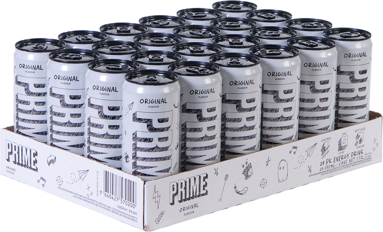 PRIME Energy Original energiajuoma, 330 ml, 24-pack (TARJOUS ...