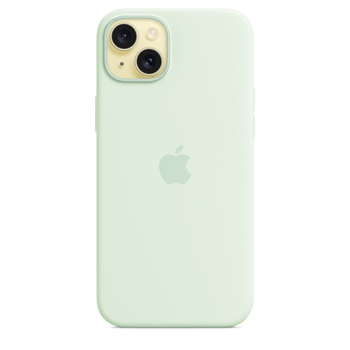 Apple iPhone 15 Plus silikonikuori MagSafella, vaaleanminttu