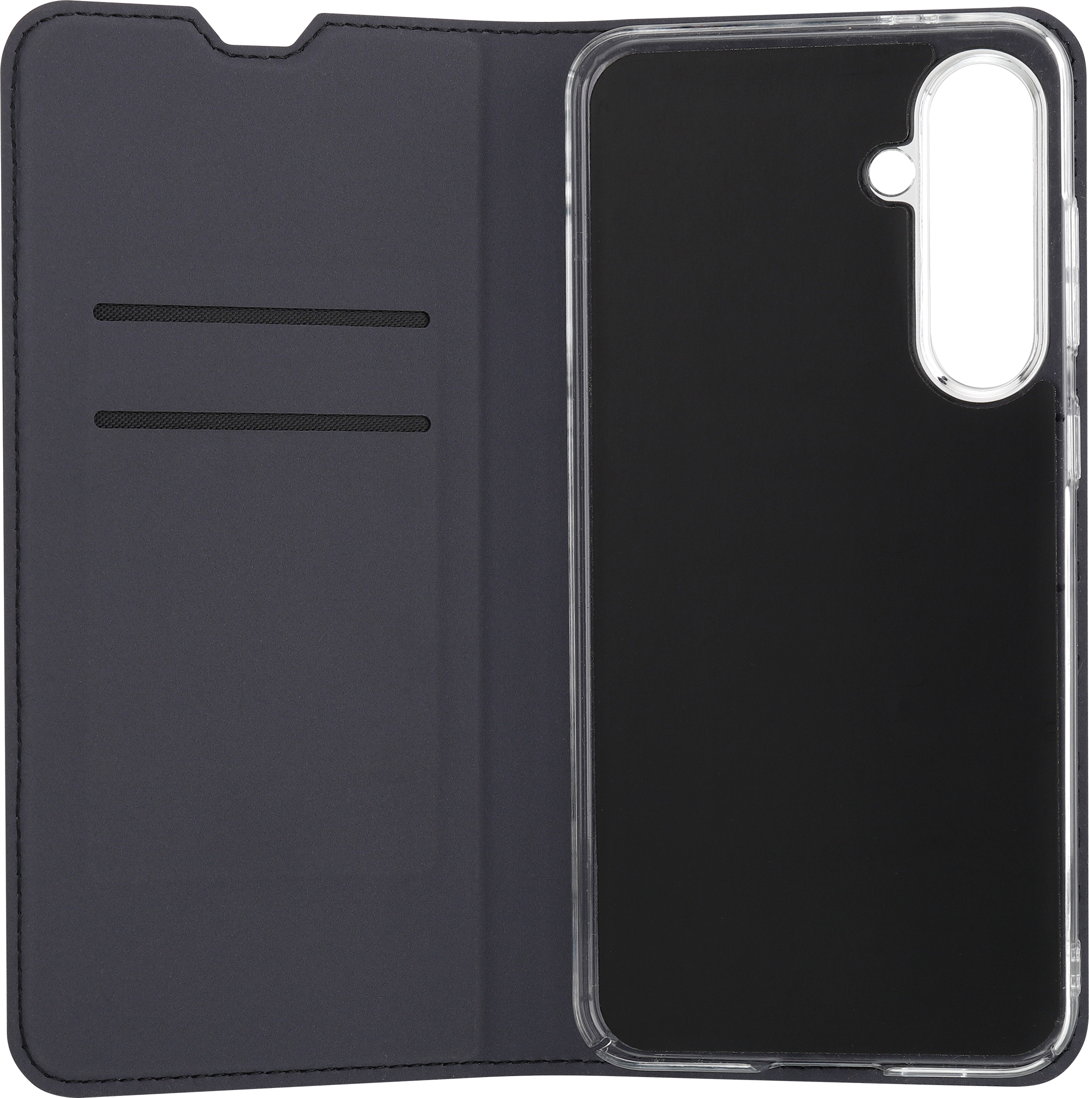 FoneKit BookCase -suojakotelo, Samsung Galaxy S24 FE, musta