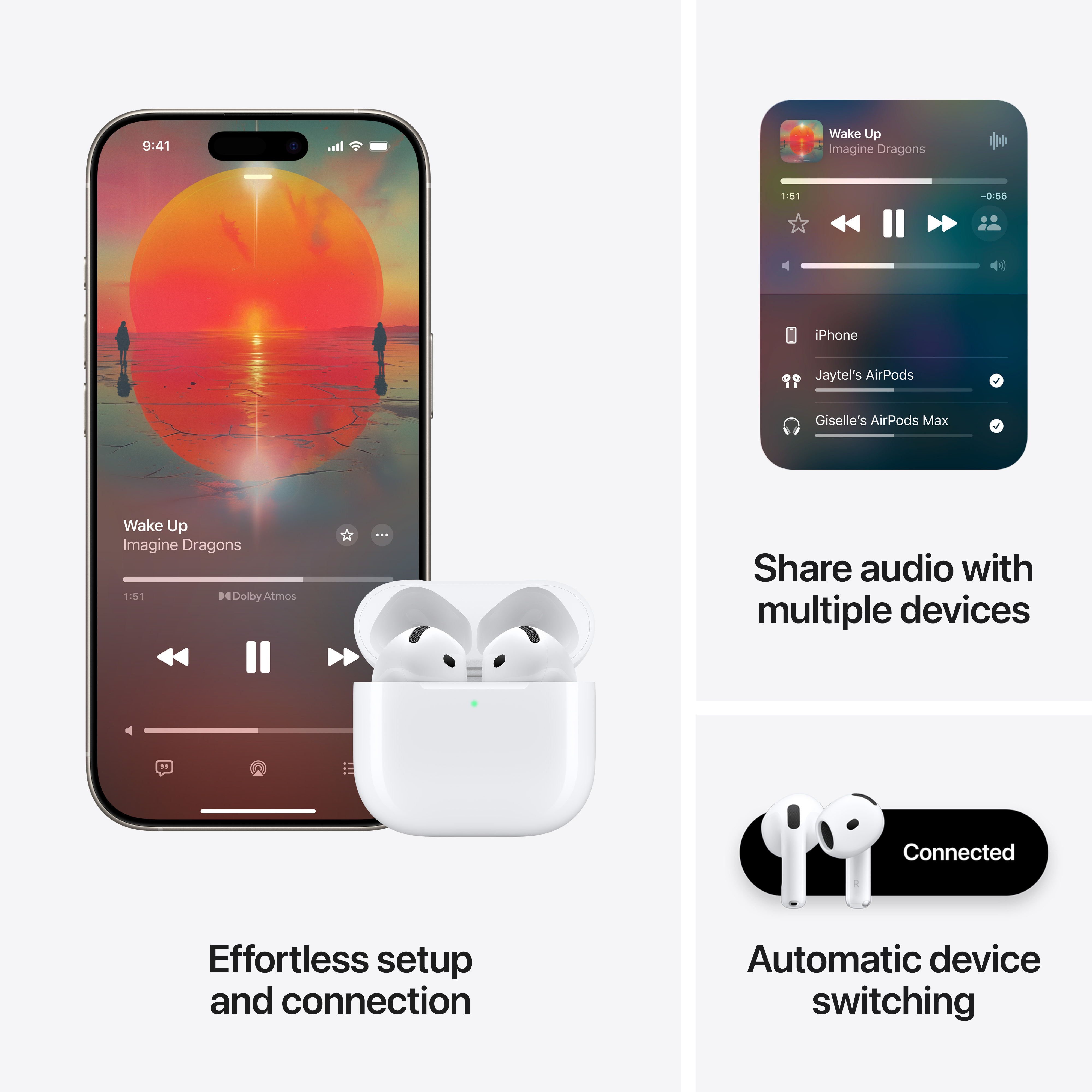 Apple AirPods 4 -nappikuulokkeet (MXP63)