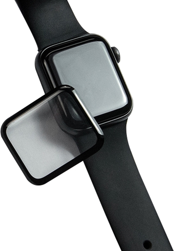 Wave 3D PMMA -näytönsuoja, Apple Watch 38 mm, musta