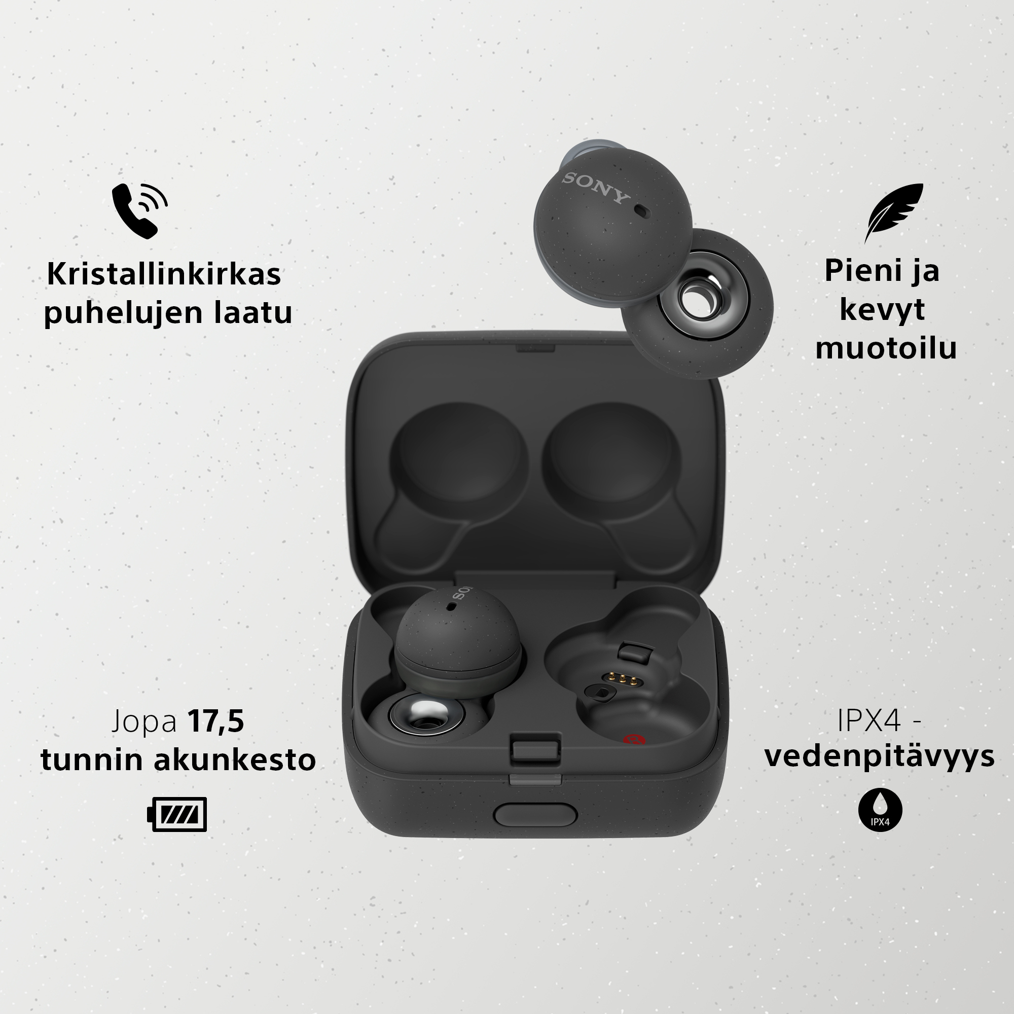 Sony LinkBuds -langattomat nappikuulokkeet, harmaa 12 Sony LinkBuds -langattomat nappikuulokkeet, harmaa - Image 12