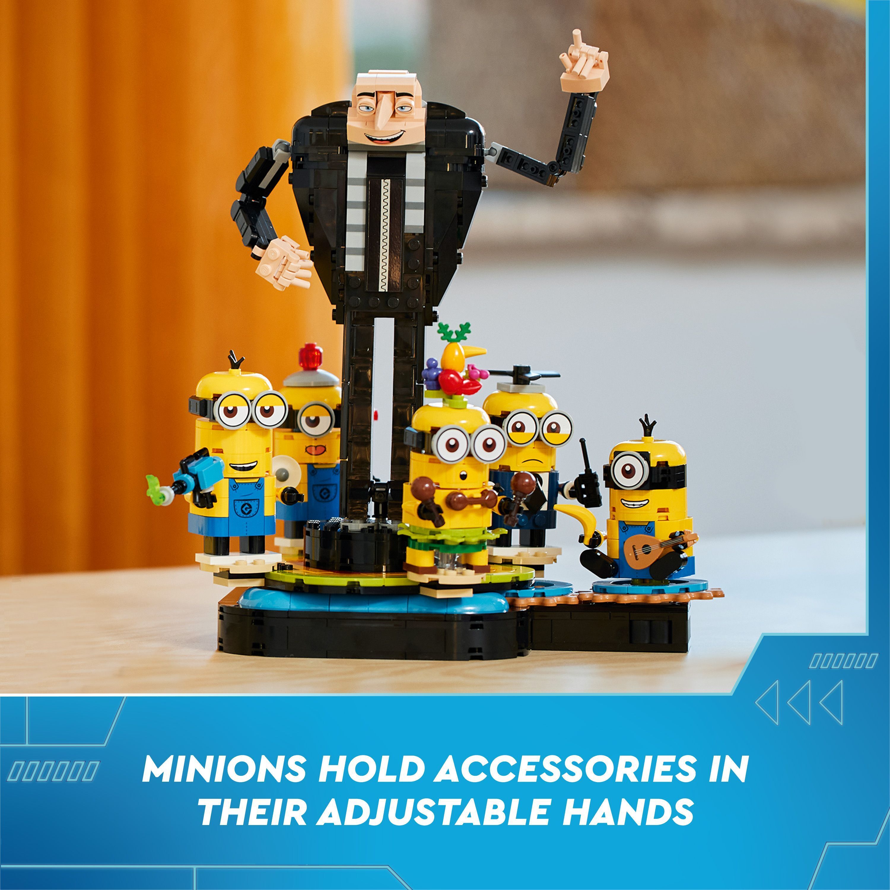 LEGO Minions 75582  - Palikoista rakennettavat Gru ja kätyrit