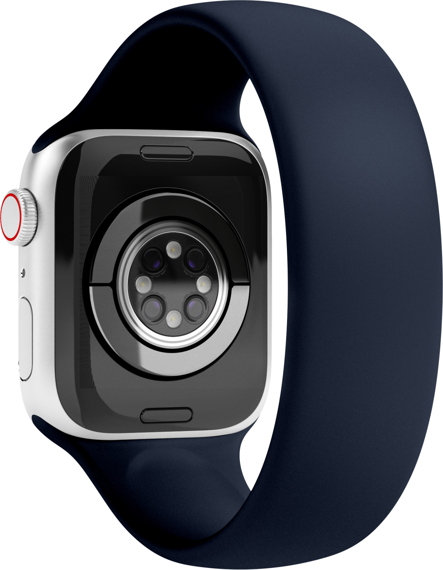 Vonmählen Solo Loop -silikoniranneke, Apple Watch 42 / 44 / 45 / 49, S-koko, musta