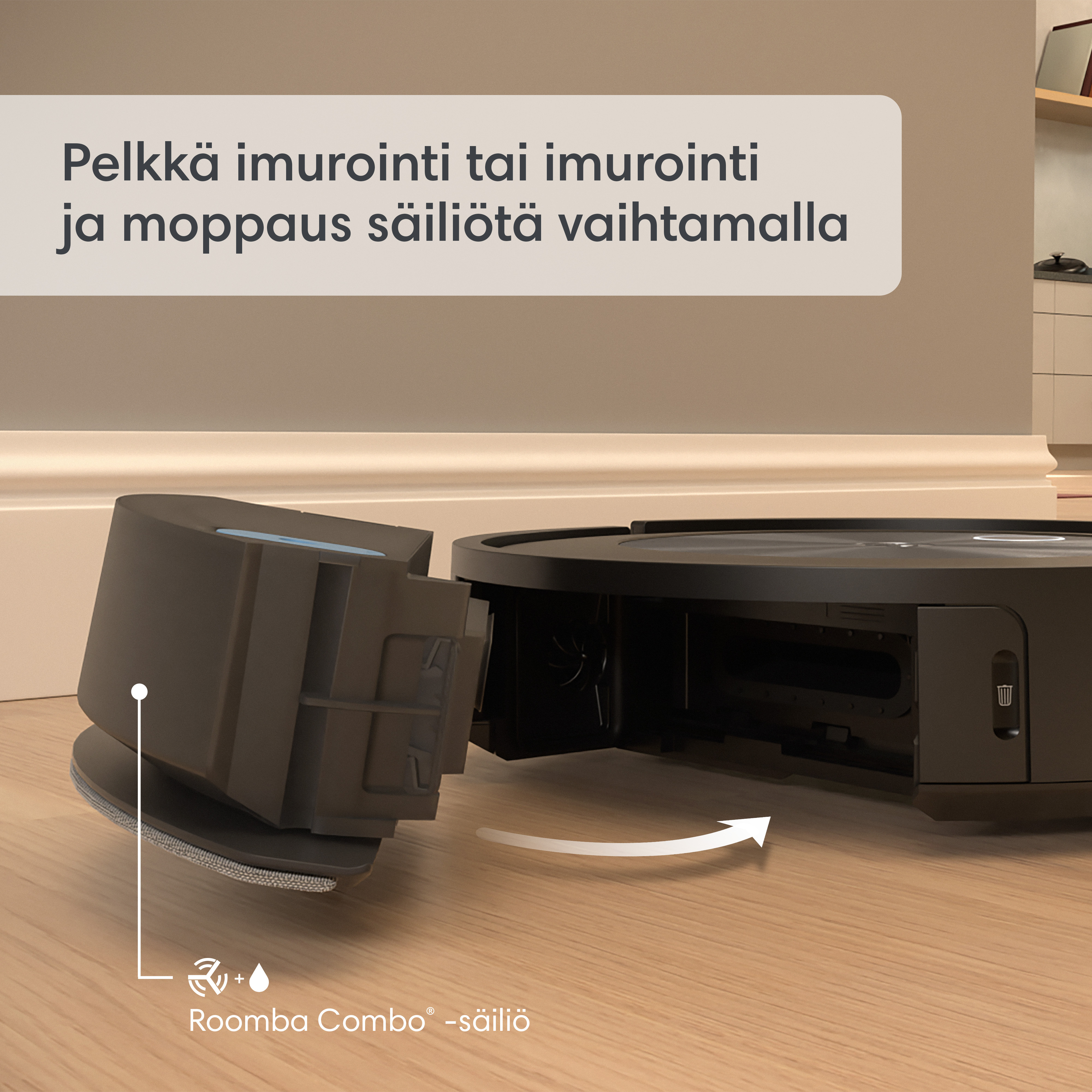 iRobot Roomba Combo j5 -robotti-imuri ja -moppi
