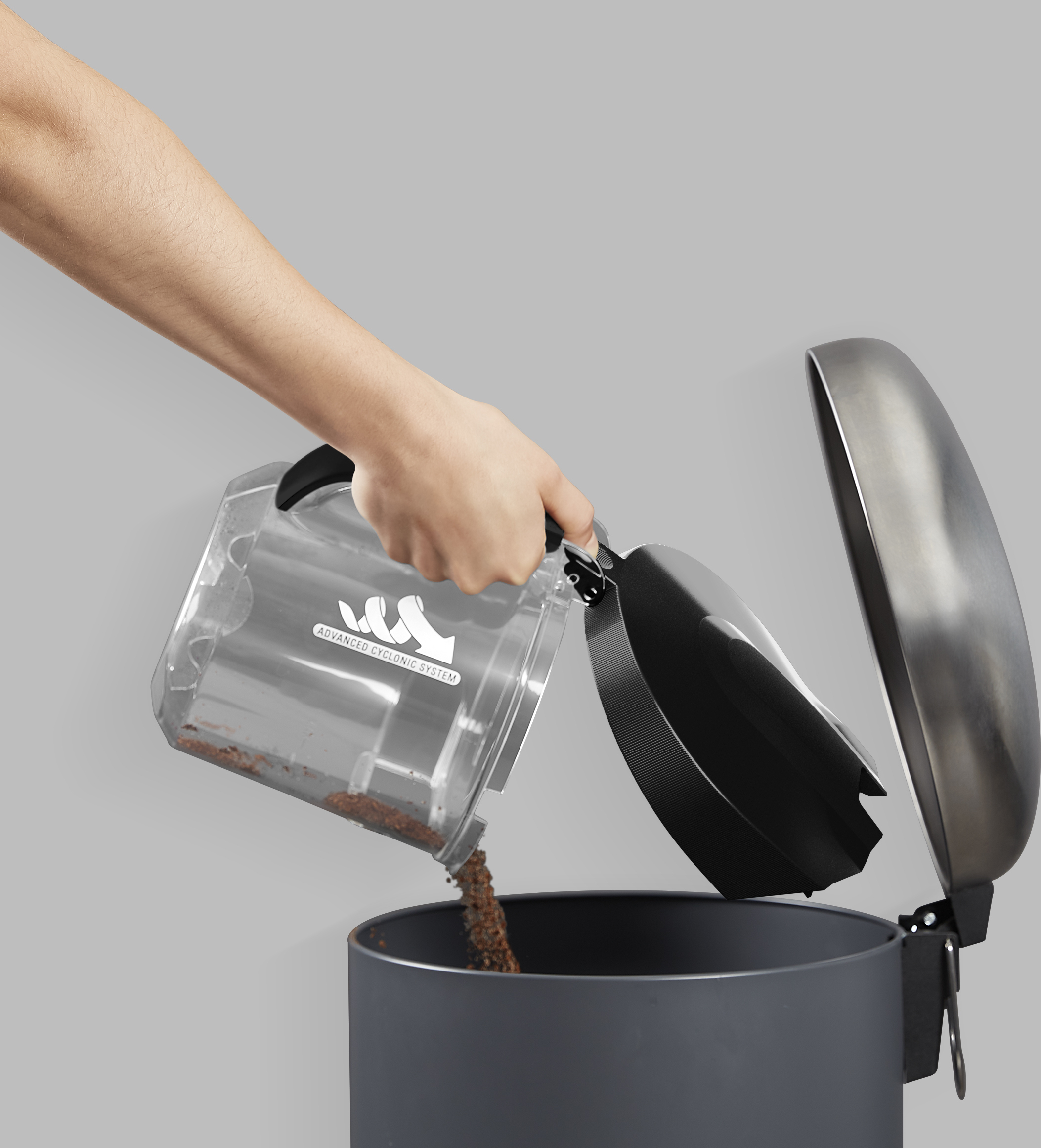 OBH Nordica Compact Power XXL Bagless -pölypussiton pölynimuri, musta