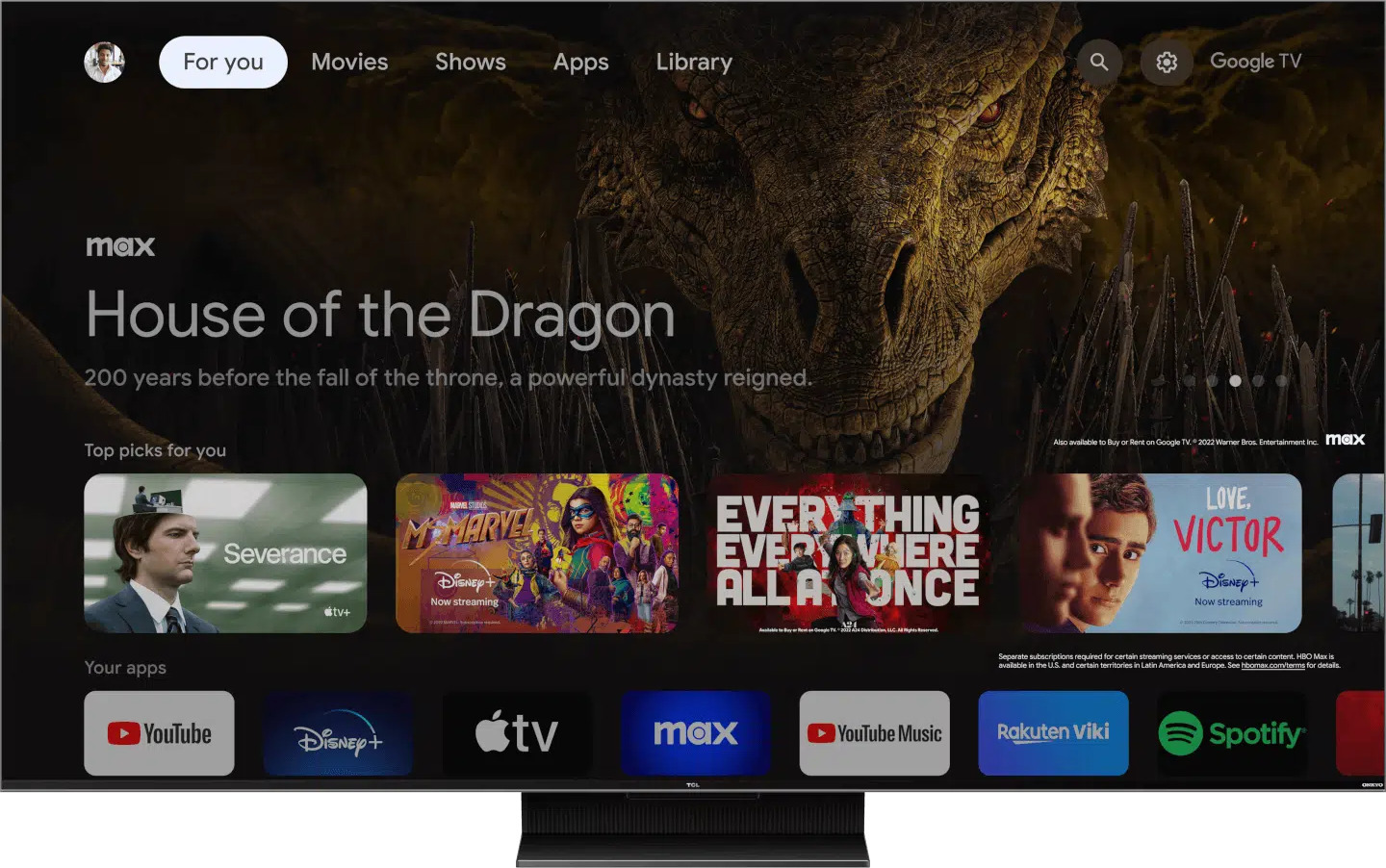 TCL C805 75" 4K QLED Mini-LED Google TV