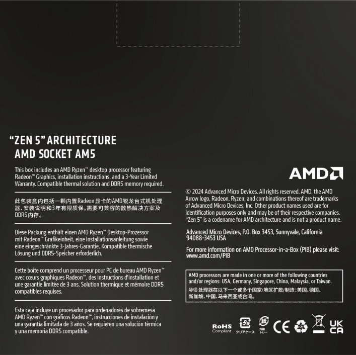 AMD Ryzen 9 9900X -prosessori AM5 -kantaan