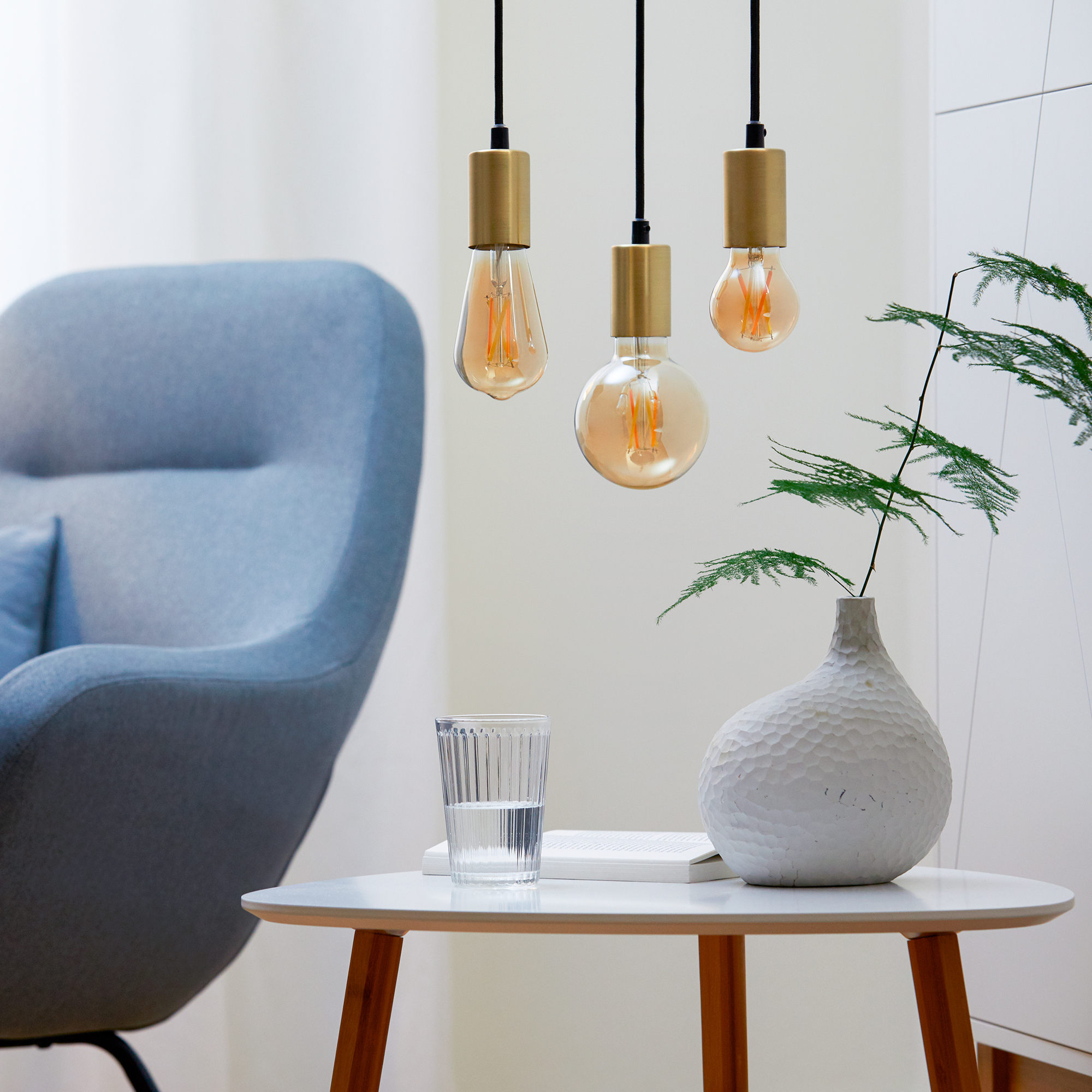 WiZ älylamppu, E27, meripihkan sävyinen lasi - valkoisen valon sävyt, Wi-Fi, 2000-5000 K, 640 lm