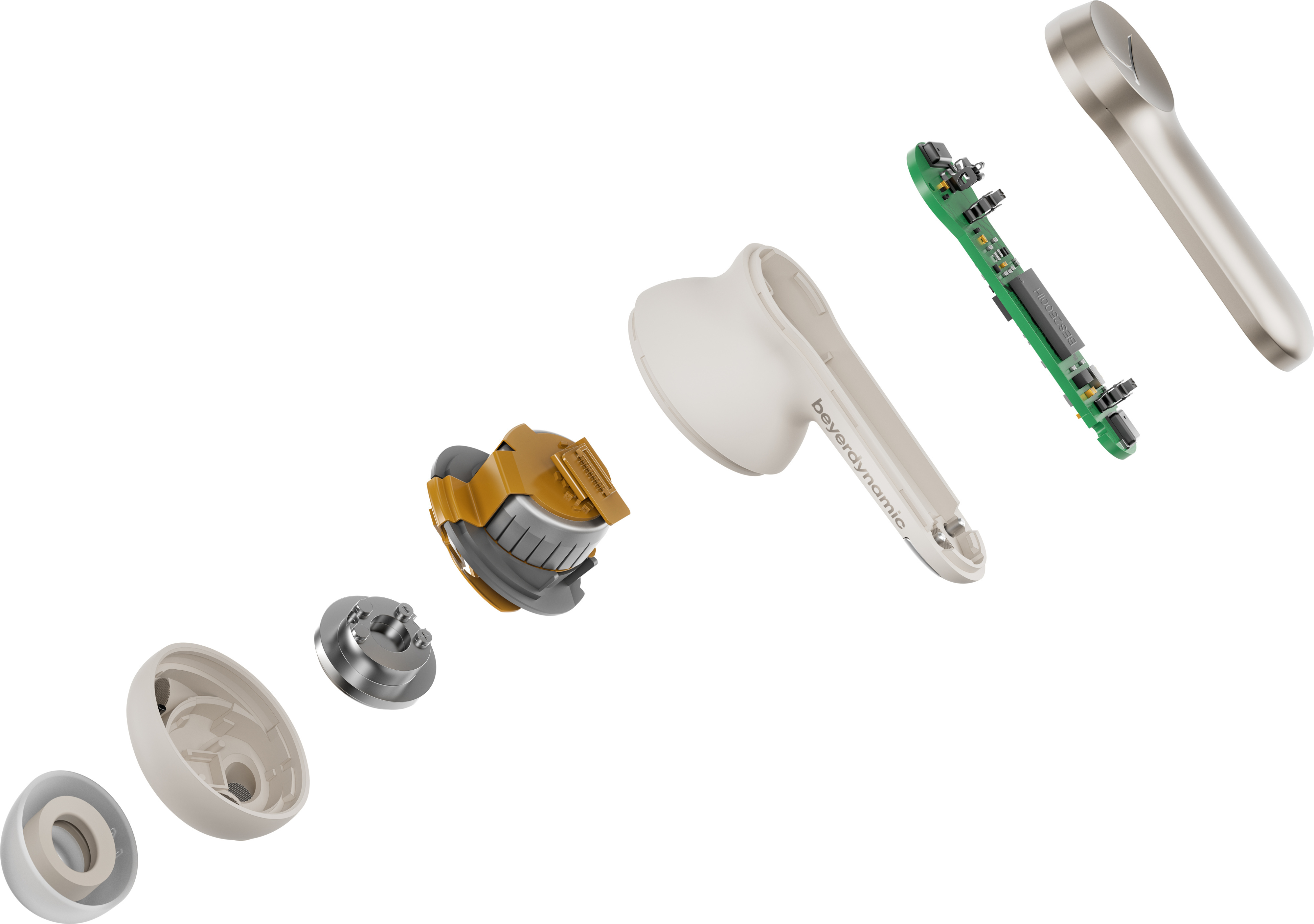 Beyerdynamic Amiron 100 nappikuulokkeet aktiivisella melunvaimennuksella, kermanvalkea