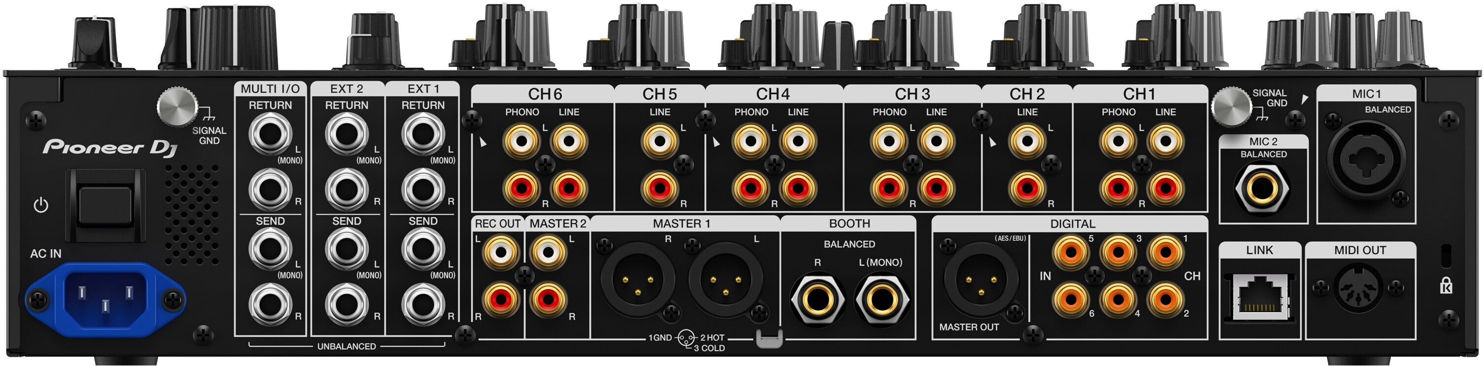 Pioneer DJ DJM-V10 -mikseri, musta