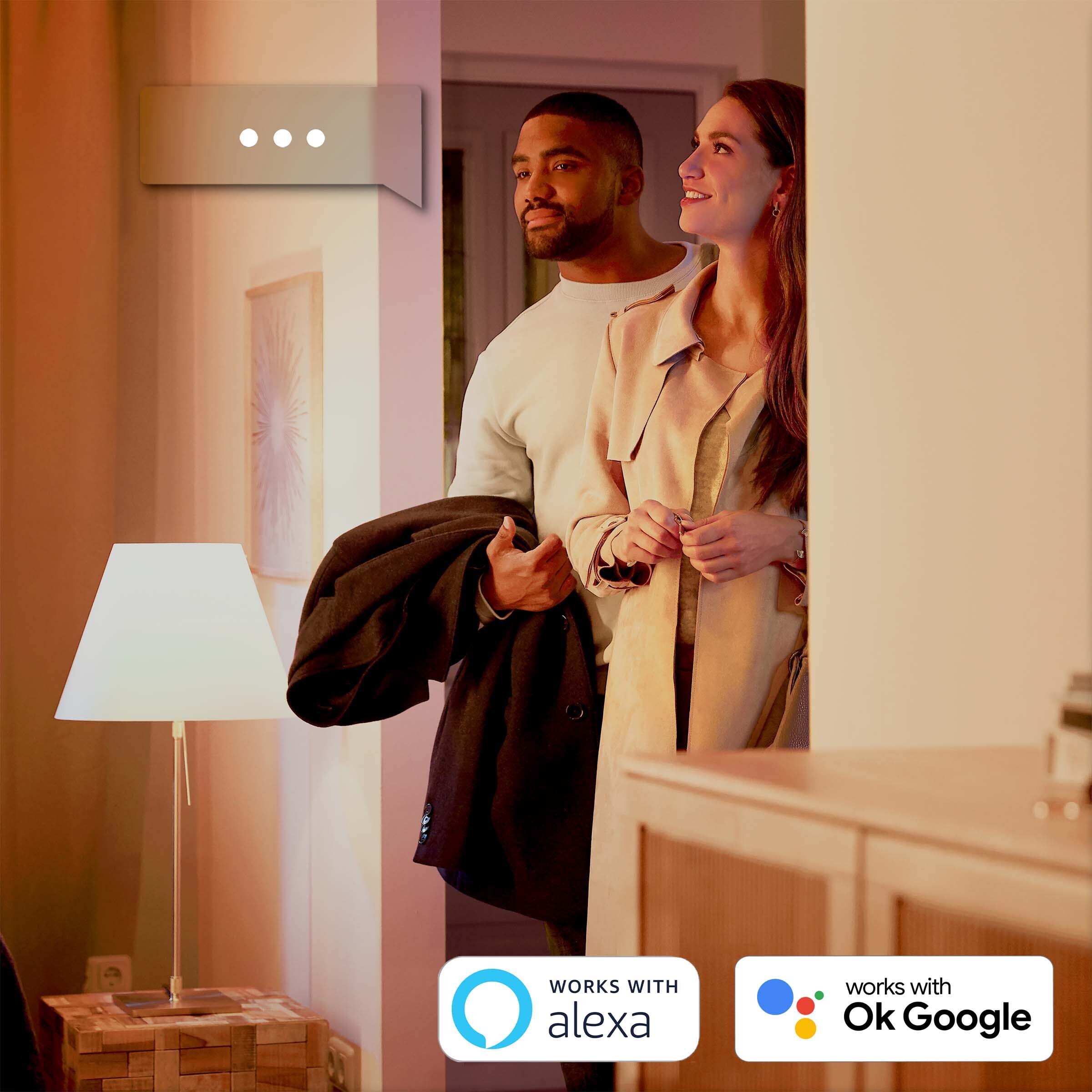 Philips Hue -LED-älylamppu, BT, White, E14, 470 lm, mainoslamppu pyöreä, 2 kpl pakkaus