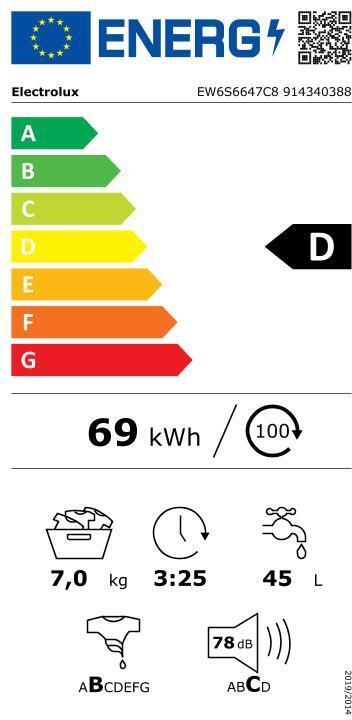 Electrolux EW6S6647C8 PerfectCare 600 Slim pyykinpesukone