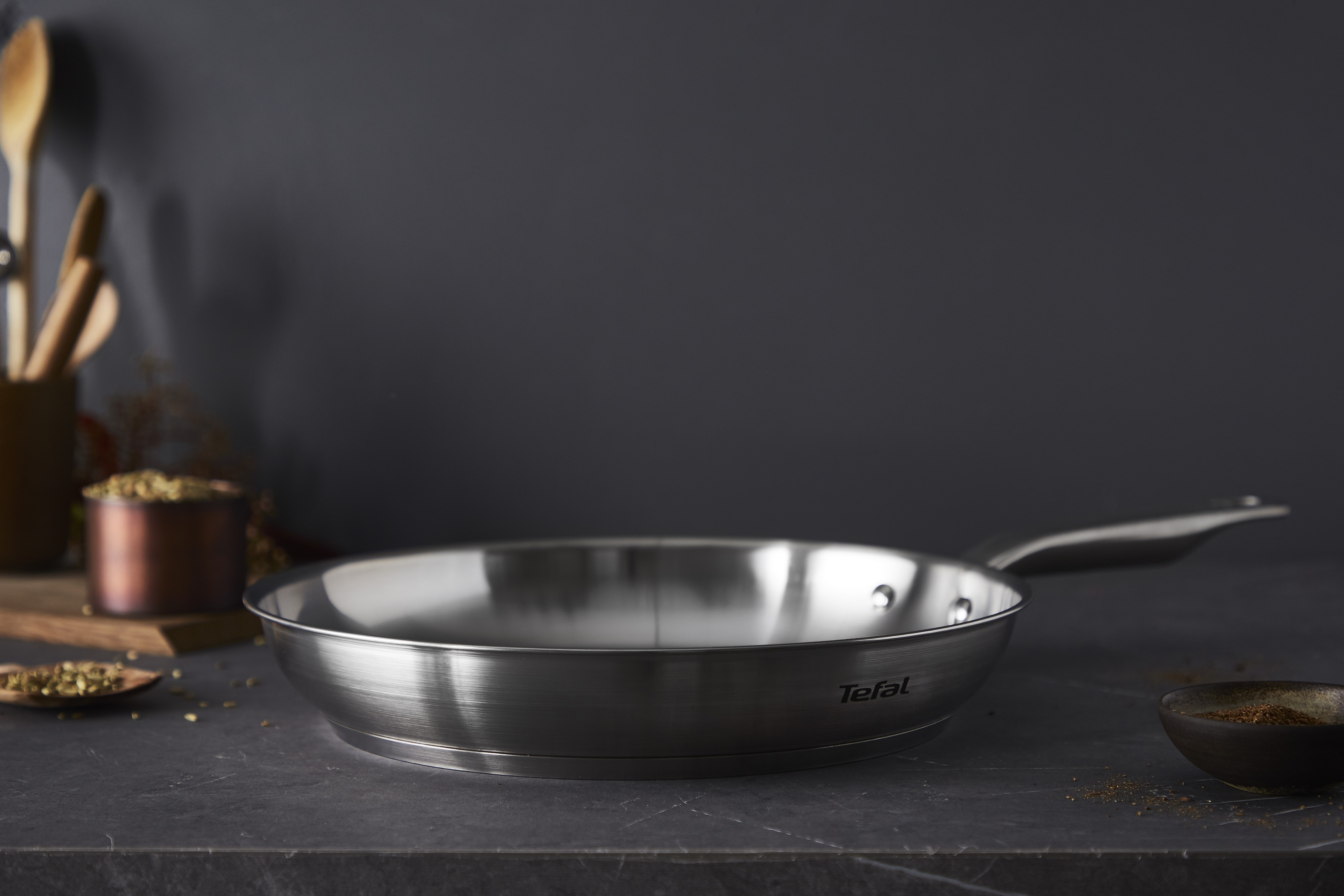 Tefal Virtuoso -paistinpannu, 28 cm, ruostumaton teräs