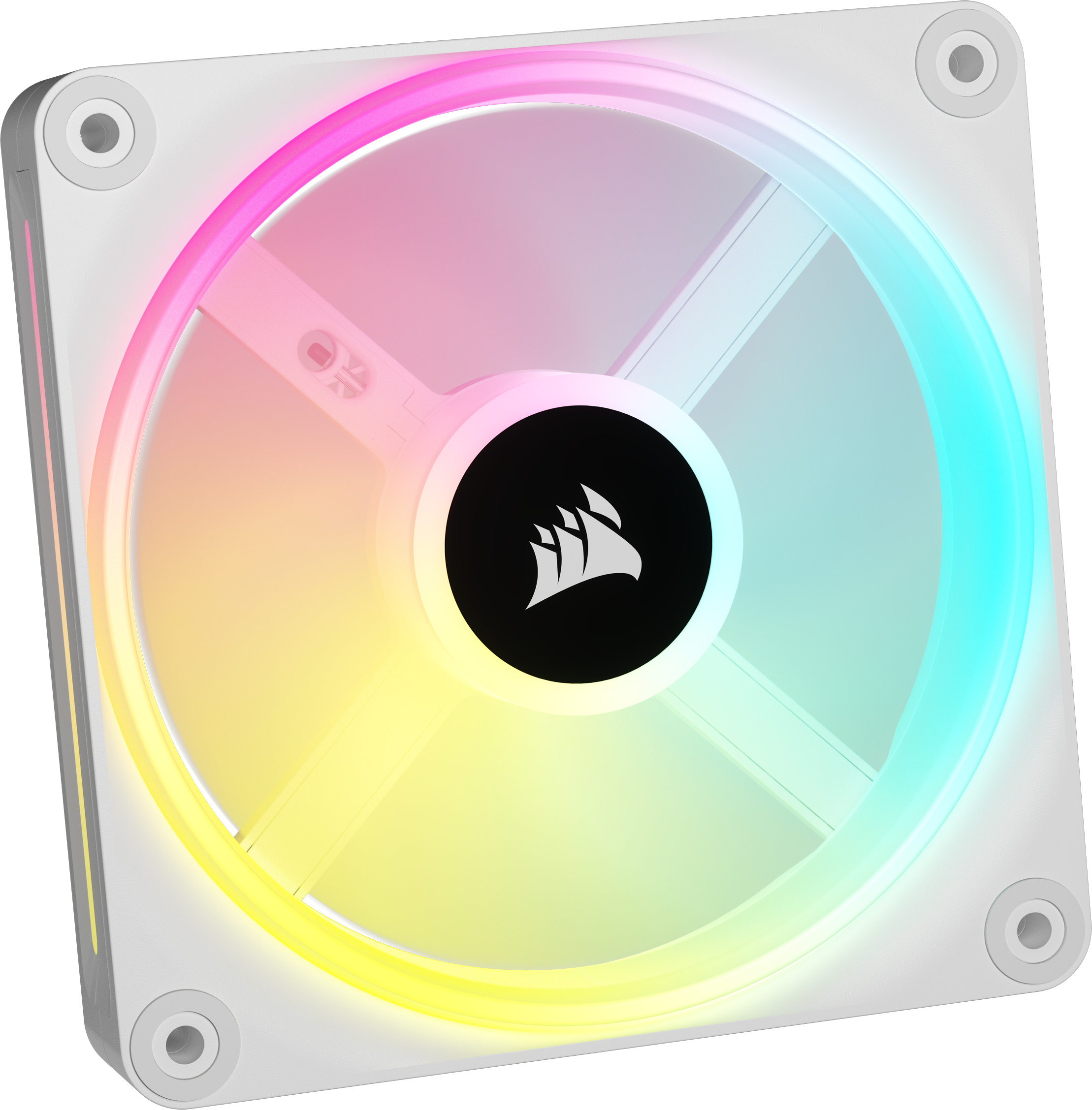 Corsair iCUE LINK QX120 RGB PWM -tuuletin, 120 mm, valkoinen, 3 kpl Starter Kit