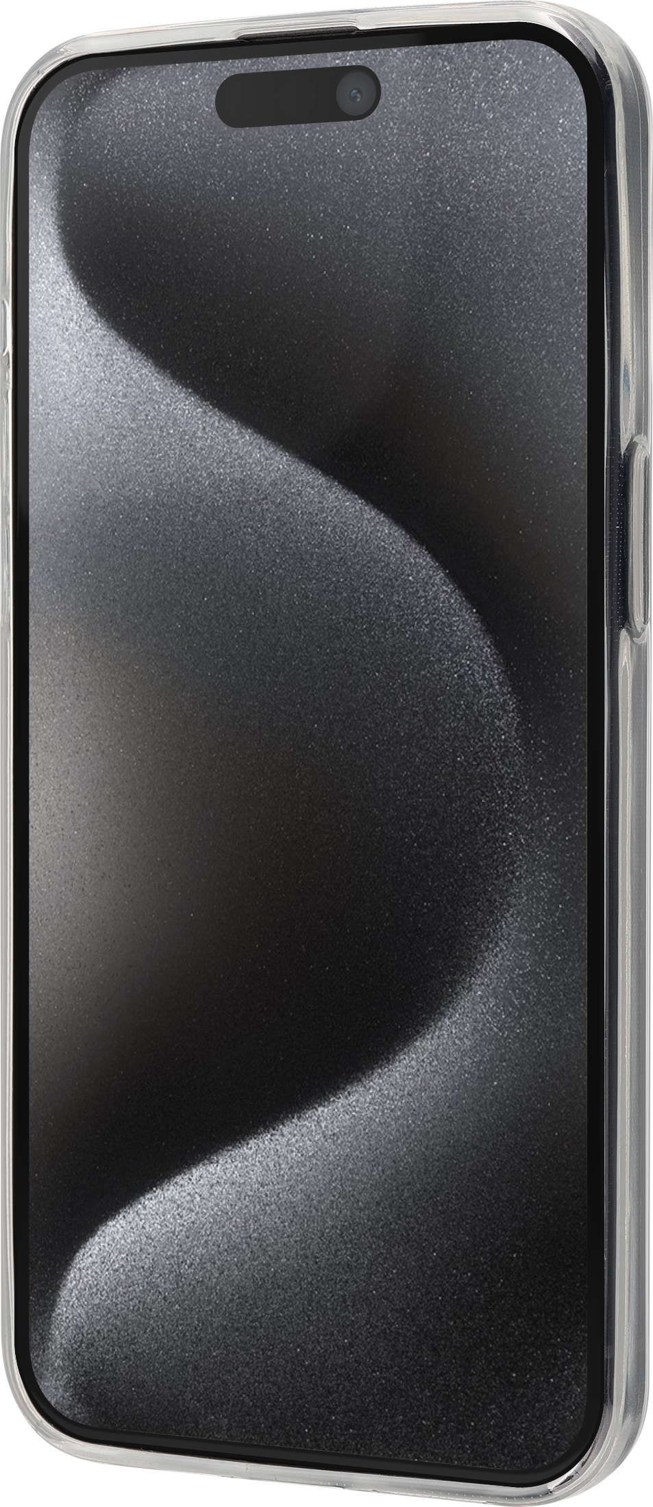 FoneKit silikonisuoja, iPhone 15 Pro Max, läpinäkyvä