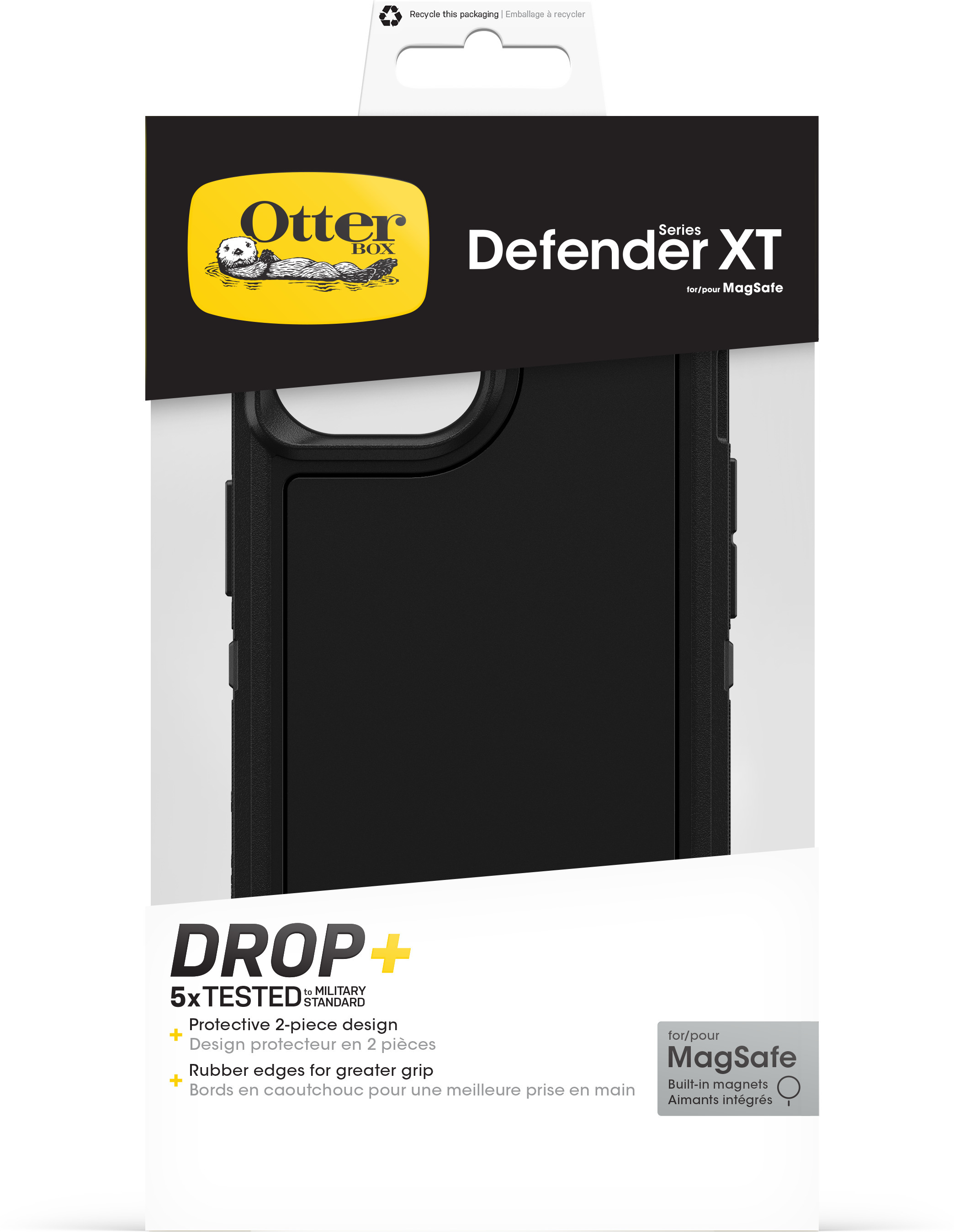 Otterbox Defender XT -suojakuori, iPhone 16e / 15 / 14 / 13, musta