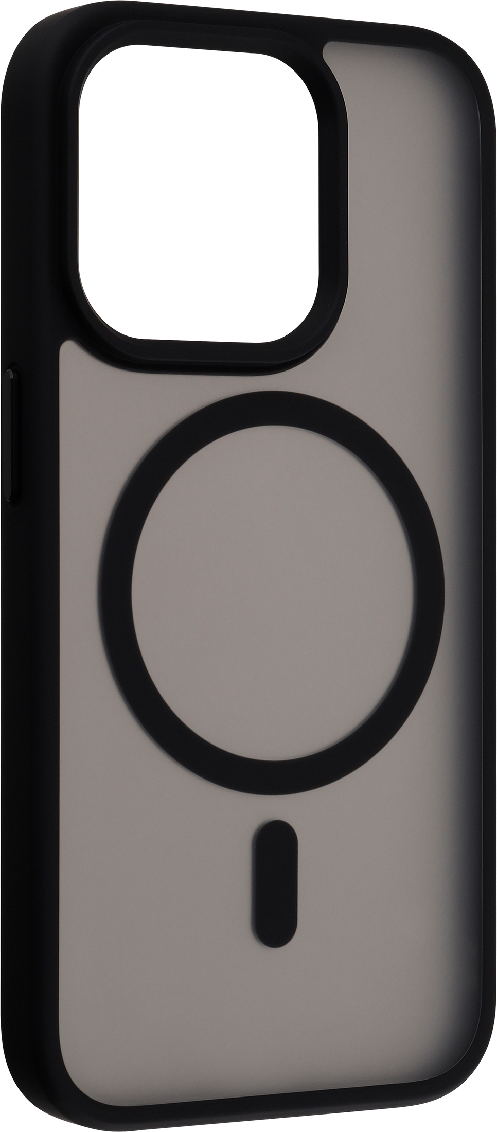 FoneKit MagSafe-yhteensopiva Soft Touch -suojakuori, iPhone 15 Pro, musta/harmaa