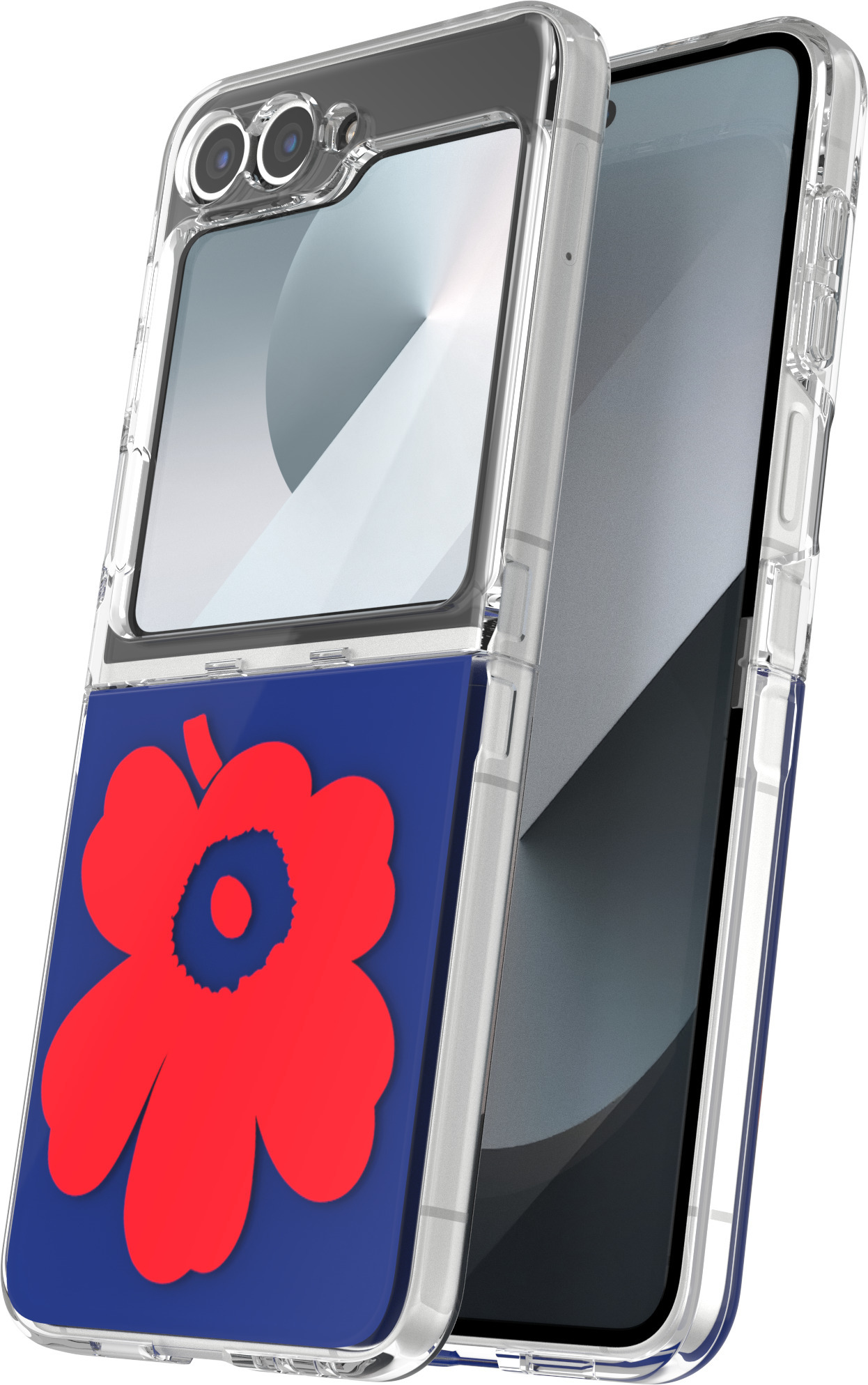 Samsung x Marimekko Dual Layer Case -suojakuori, Samsung Galaxy Z Flip6, sininen/punainen
