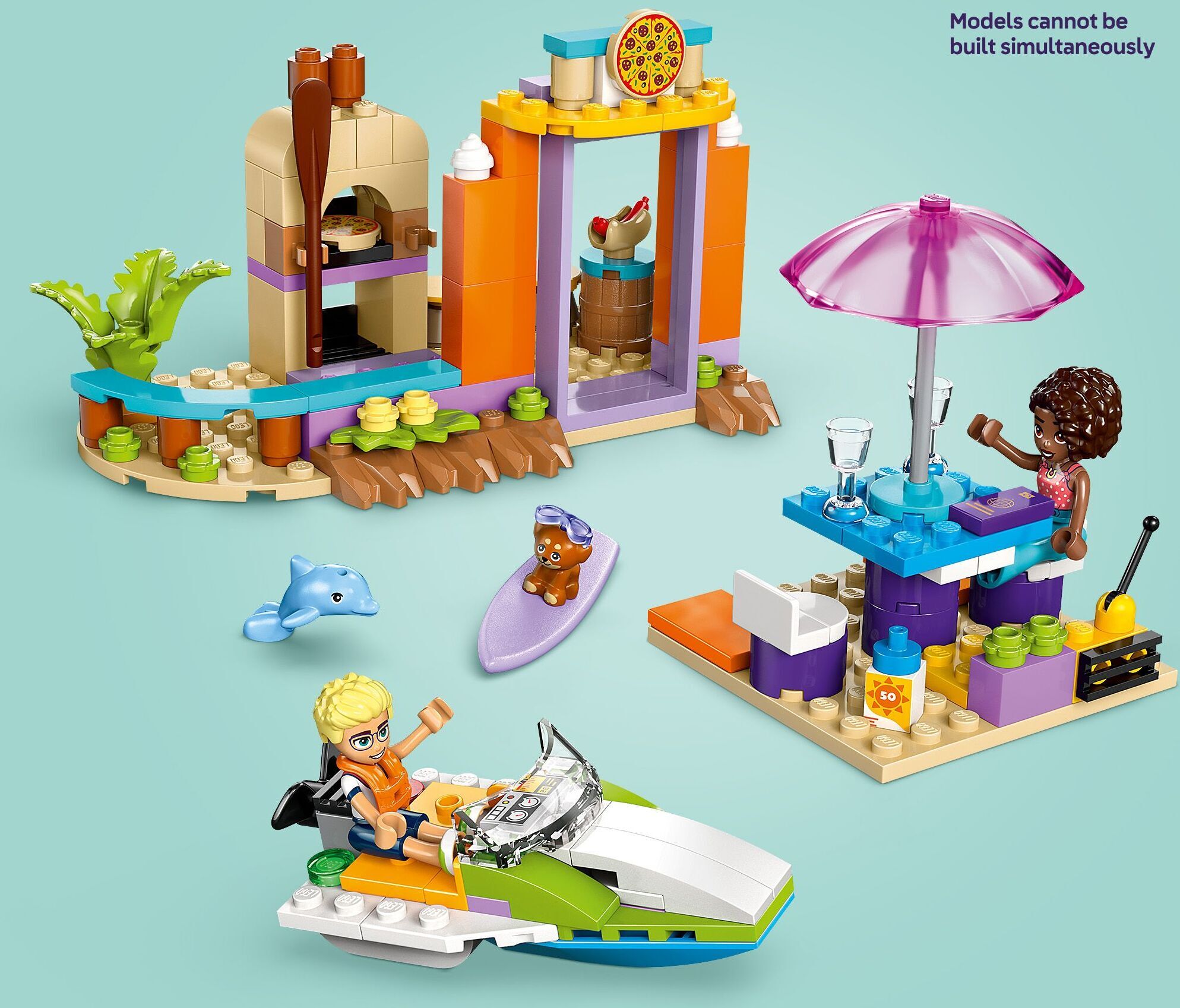 LEGO Friends 42672 – Loma‑ ja rantarakennelmat matkalaukussa
