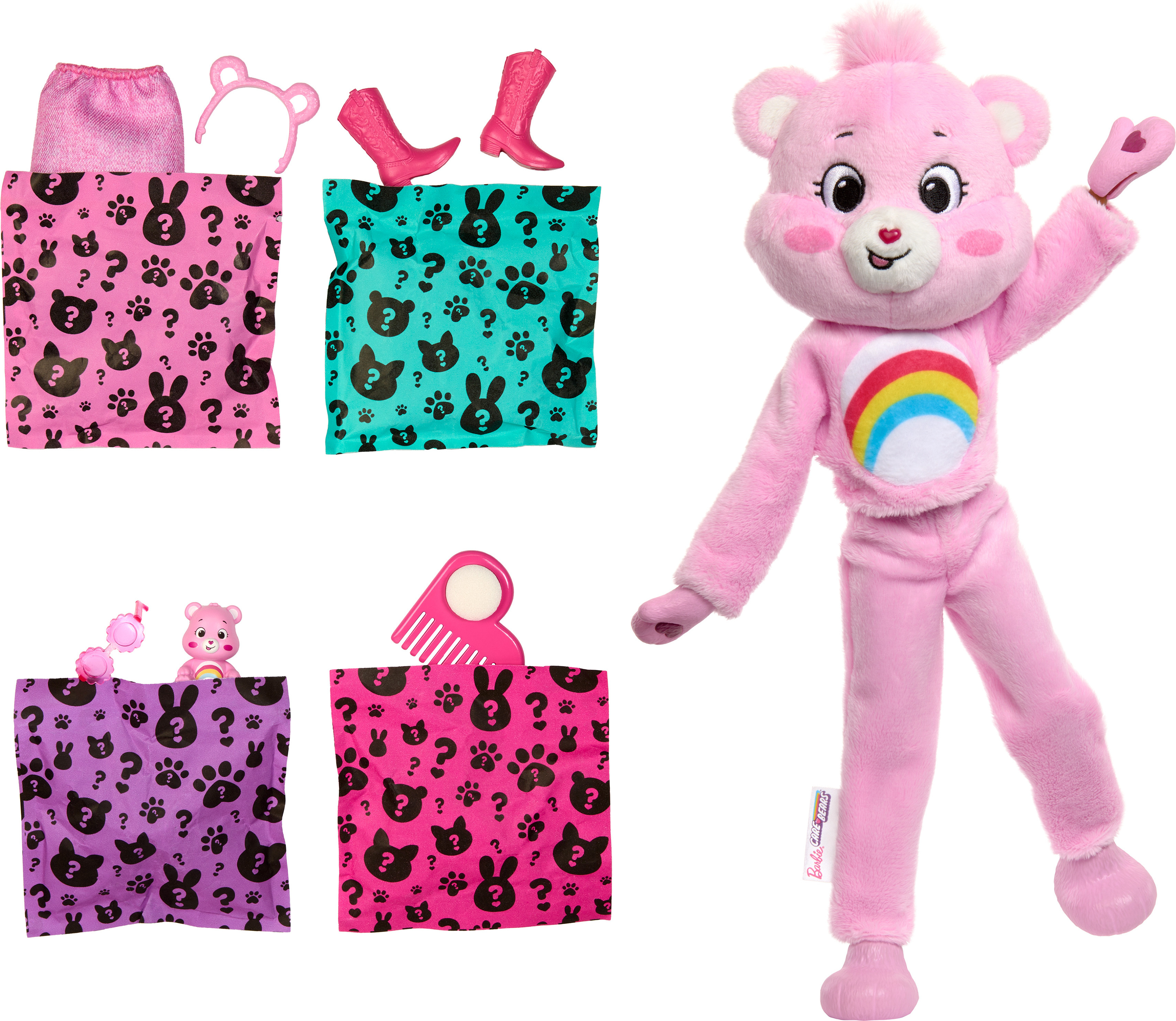 Barbie Cutie Reveal Care Bears muotinukke, sininen