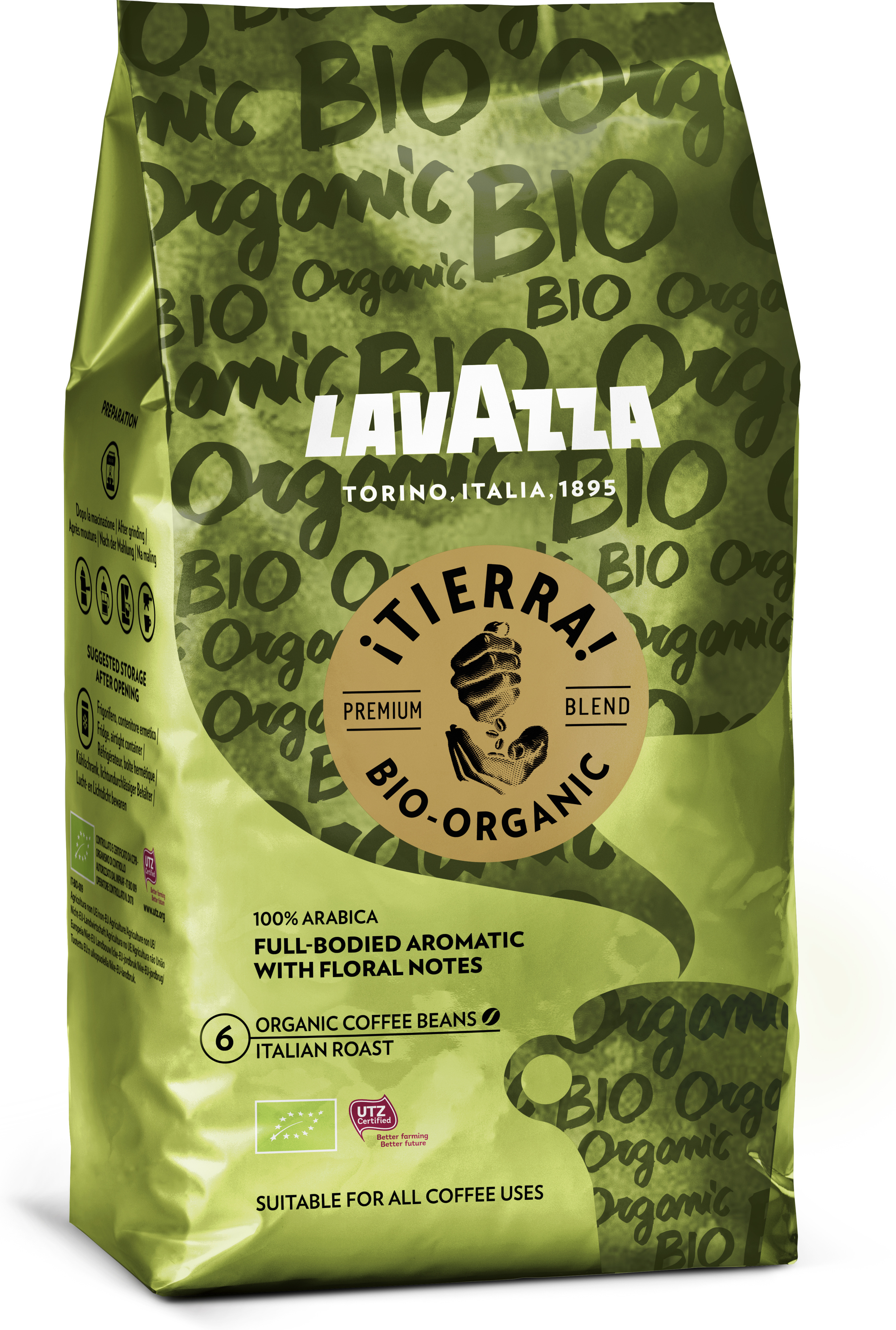 Lavazza Tierra Bio-Organic -kahvipapu, 1 kg – 