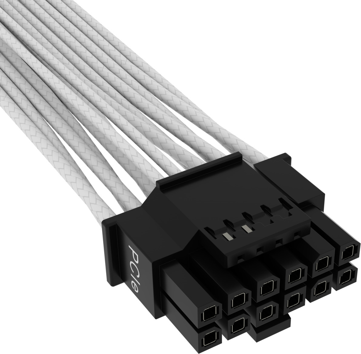 Corsair Premium Individually Sleeved 12+4pin PCIe Gen 5 12VHPWR 600W -kaapeli, valkoinen