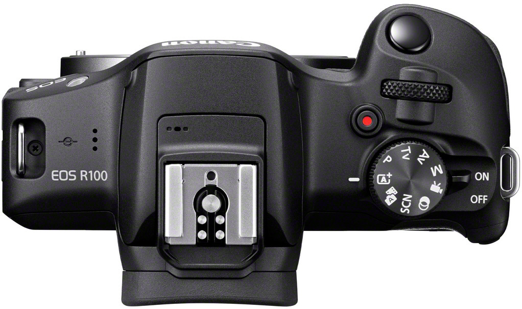 Canon EOS R100 -mikrojärjestelmäkamera + 18-45 mm IS STM -objektiivi