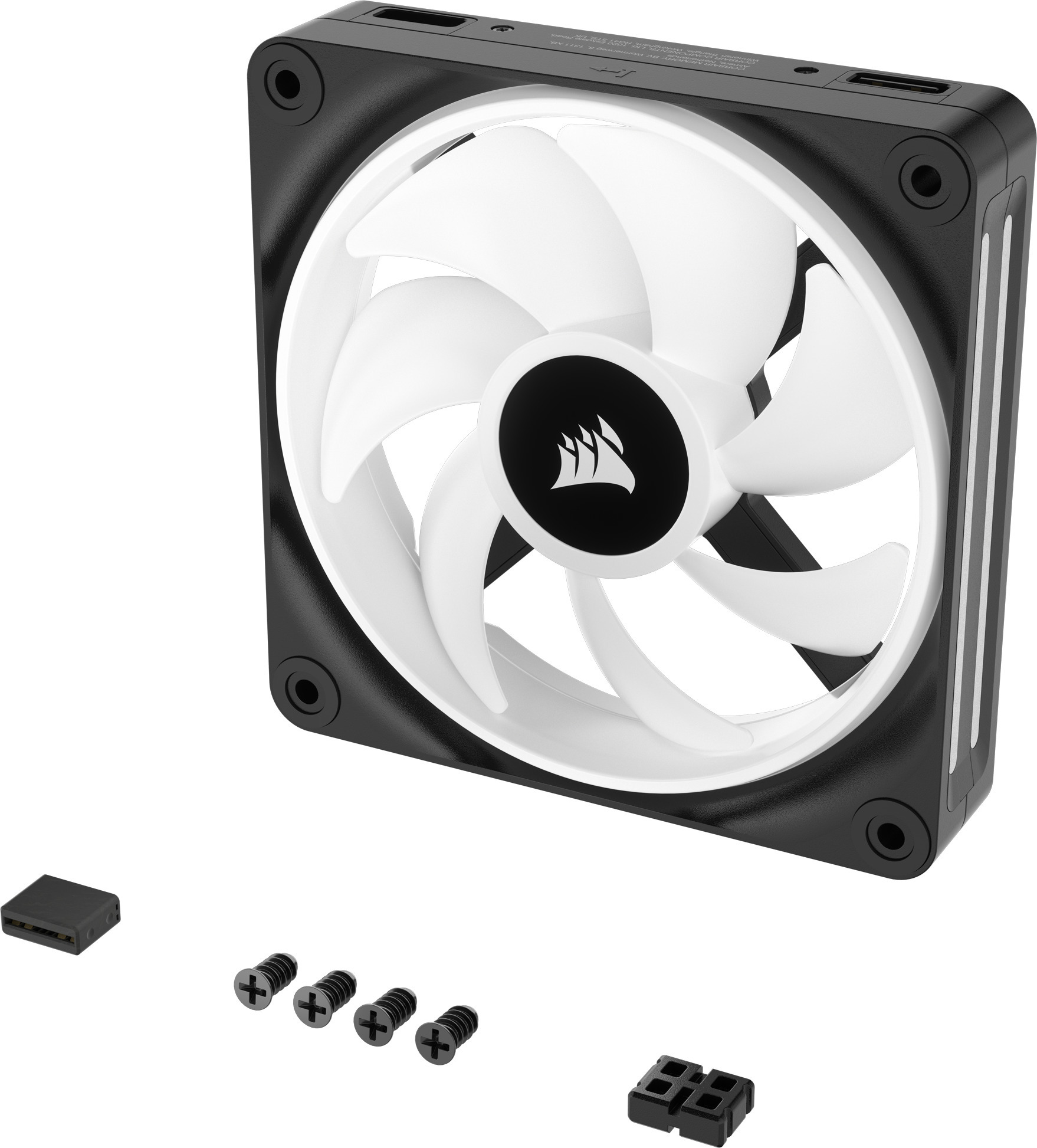 Corsair iCUE LINK QX120 RGB PWM -tuuletin, 120 mm, musta, 3 kpl Starter Kit